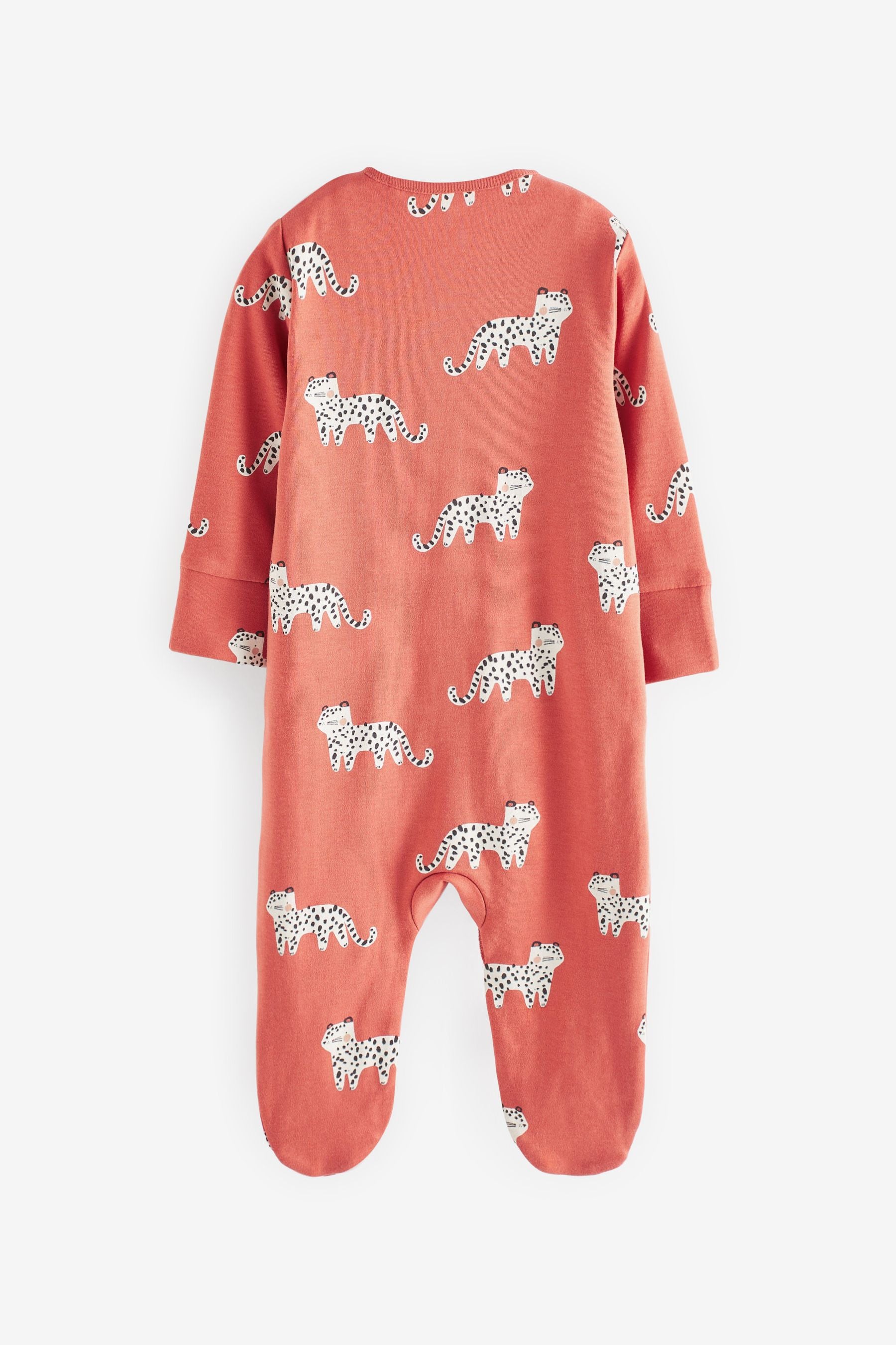 Safari Animals Print Baby Sleepsuits 5 Pack (0-2yrs)