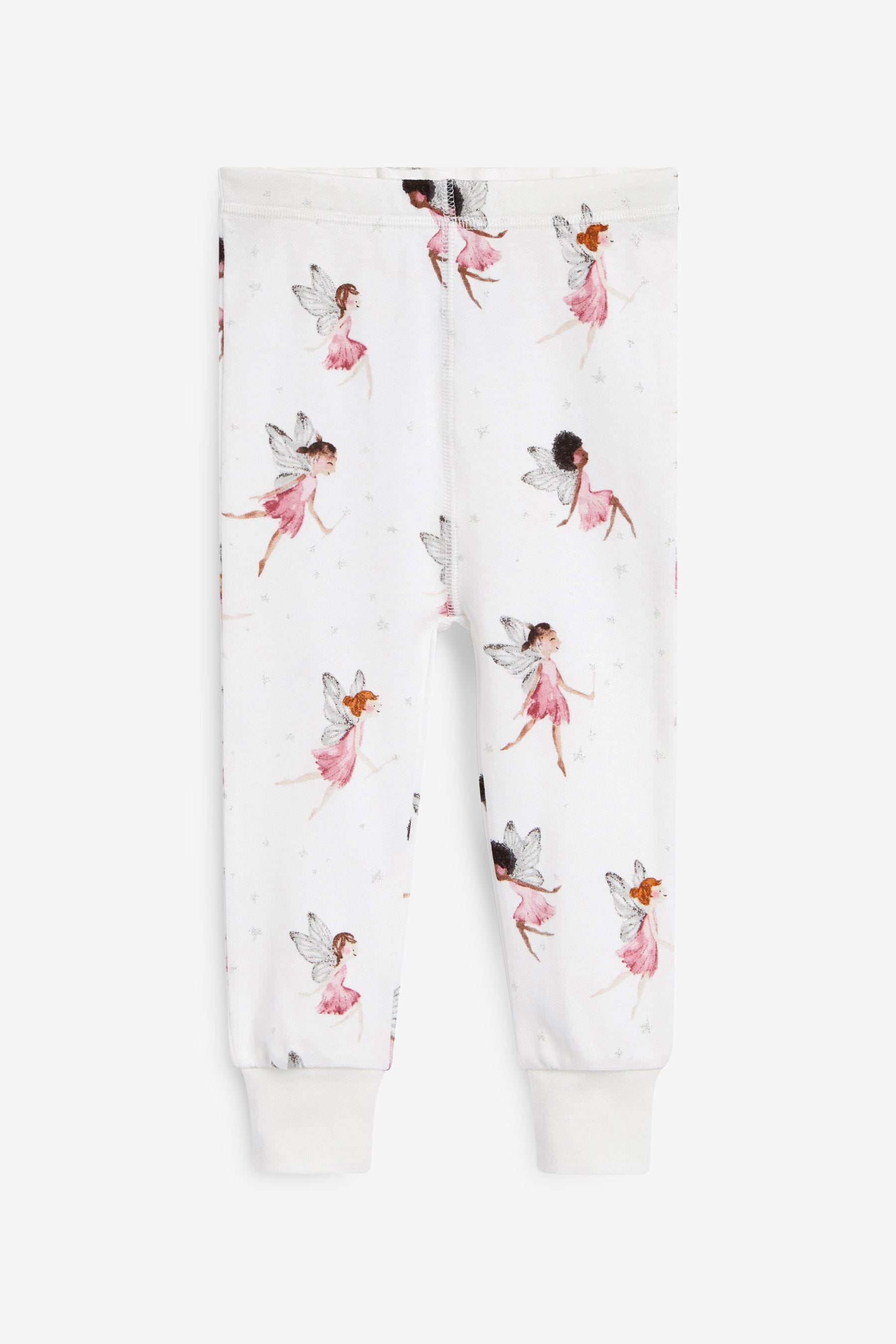 Ecru White/Pink Fairy Pyjamas 3 Pack (9mths-8yrs)