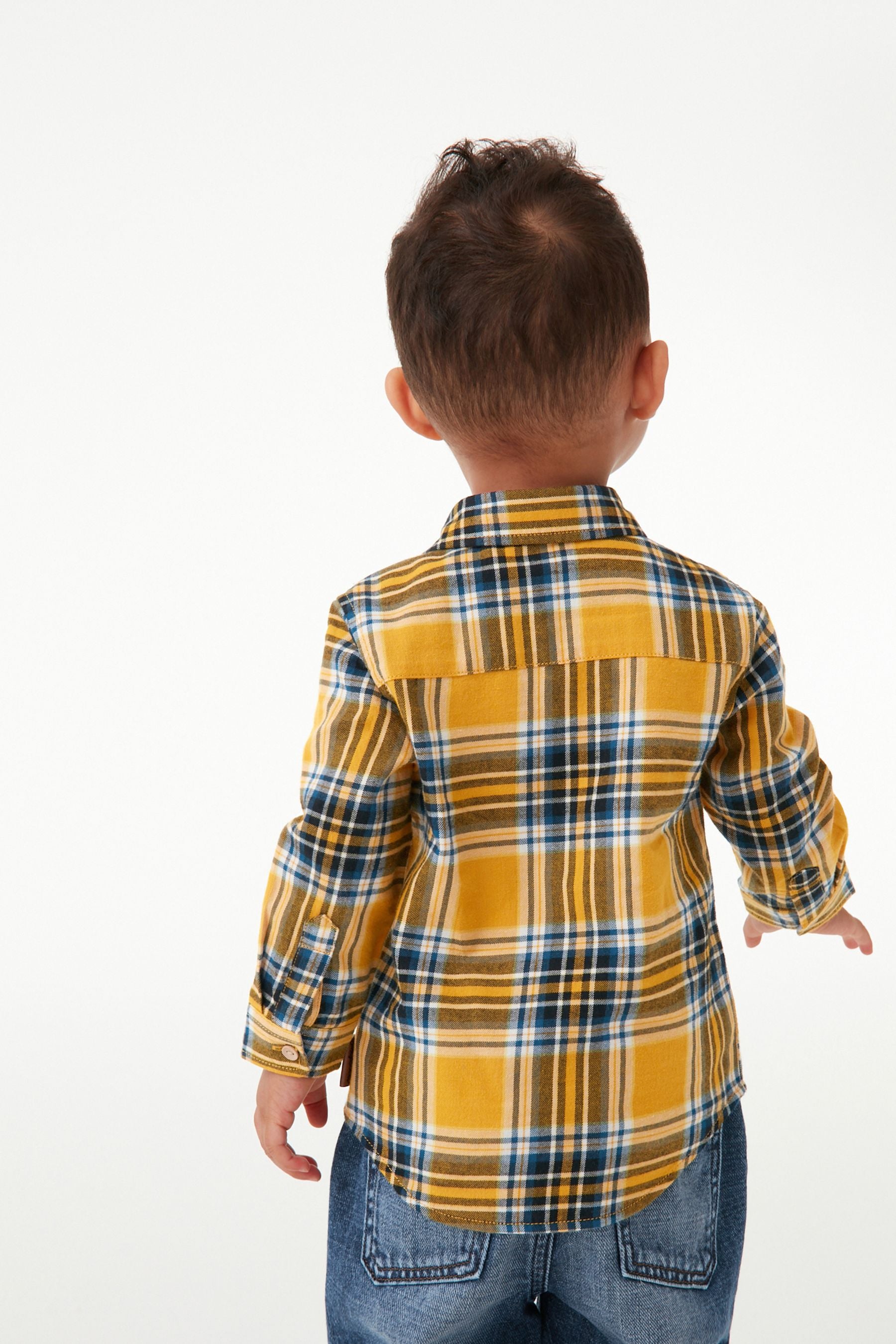 Yellow Long Sleeve Check Shirt (3mths-7yrs)