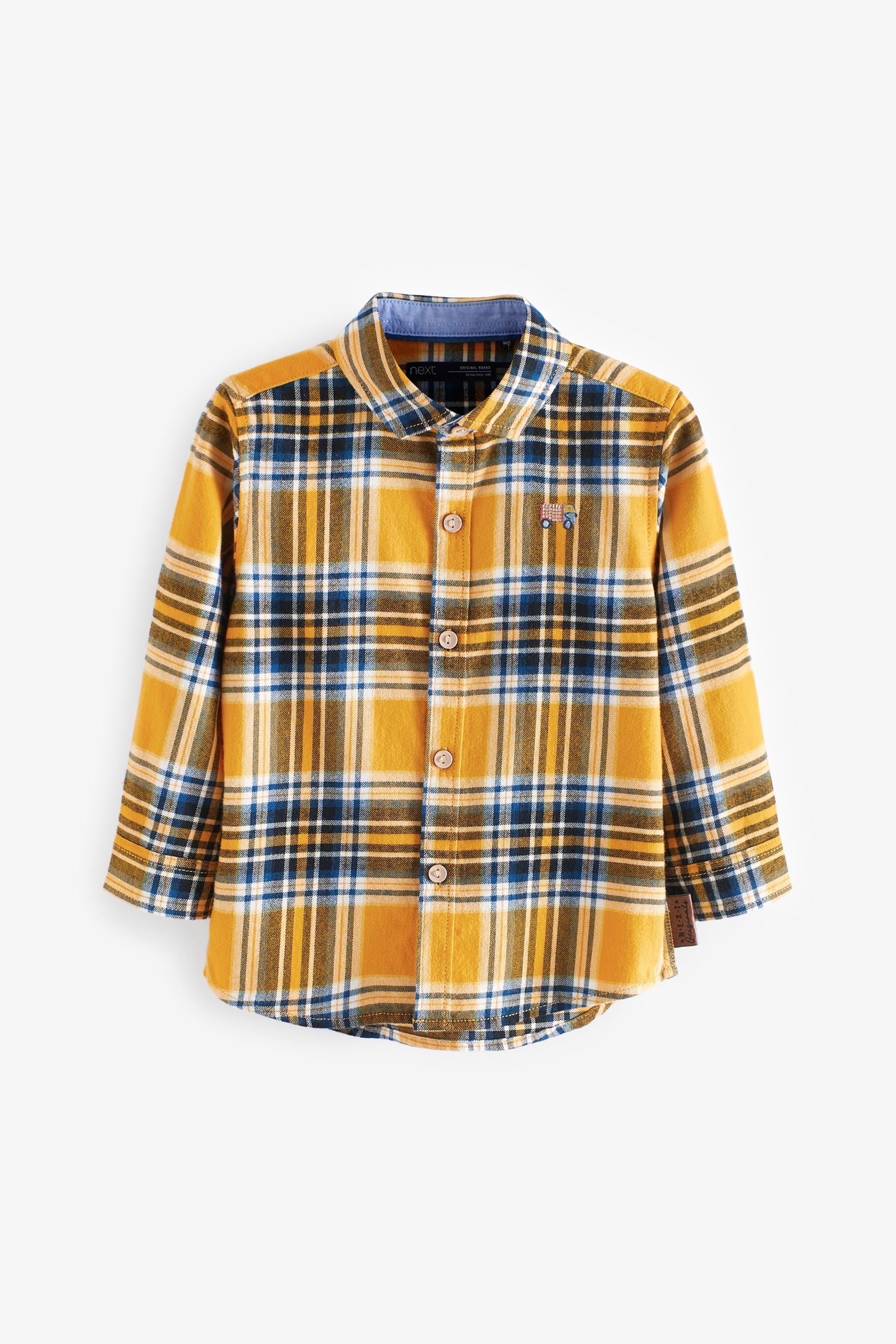 Yellow Long Sleeve Check Shirt (3mths-7yrs)