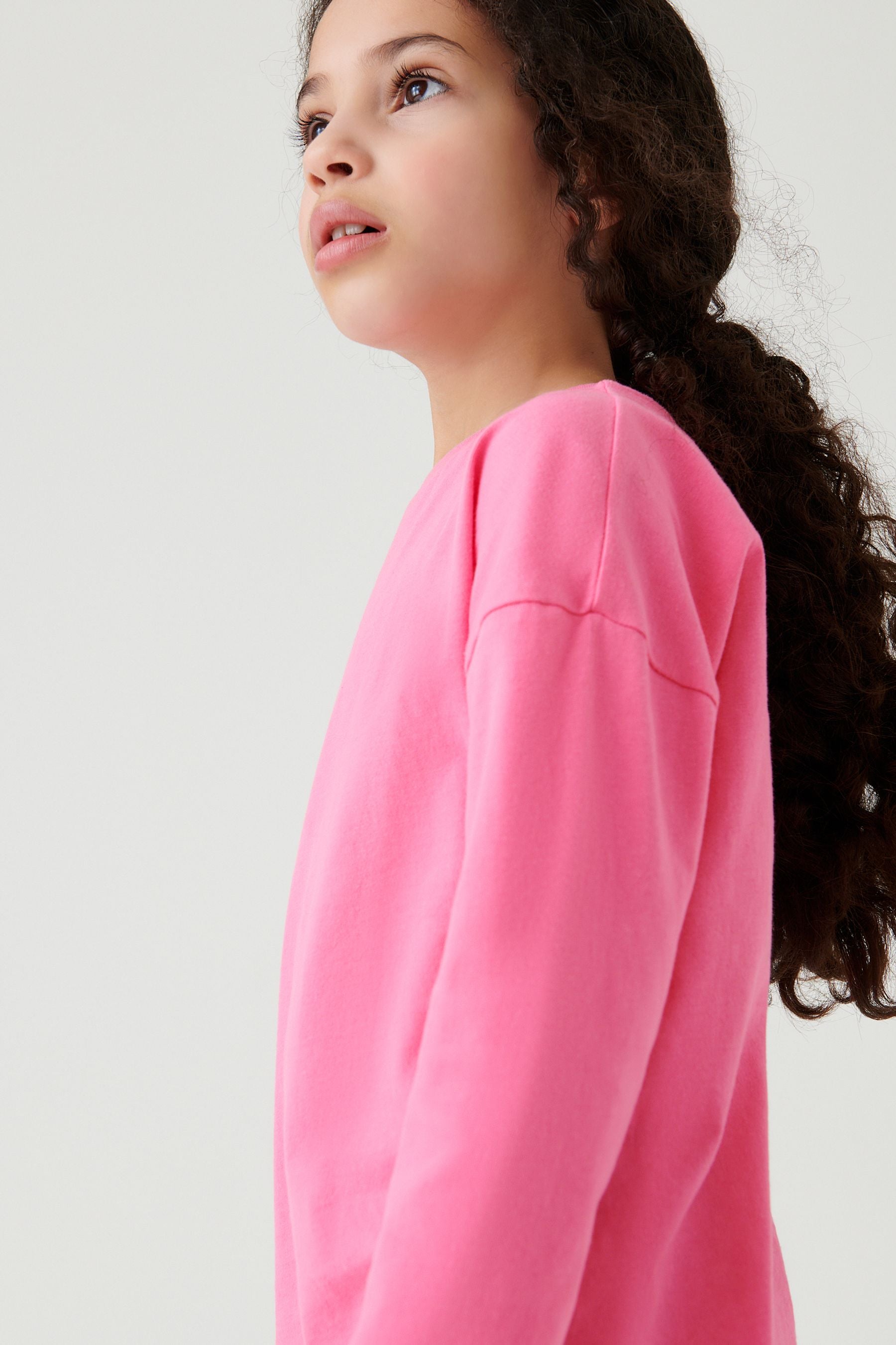 Pink Long Sleeve Basic T-Shirt (3-16yrs)