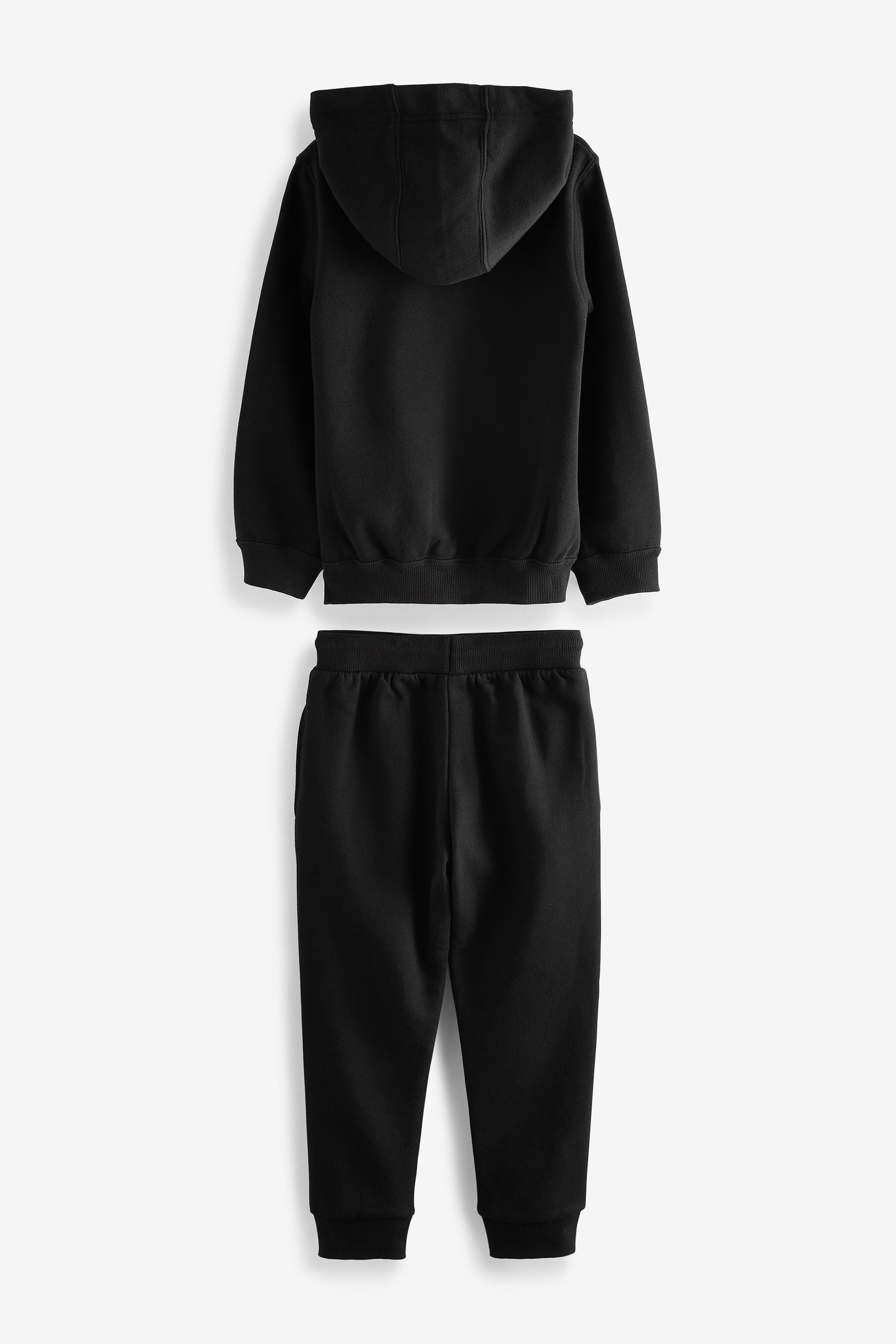 Black Zip Through and Hoodie And Joggers Sports Set (3-16yrs)