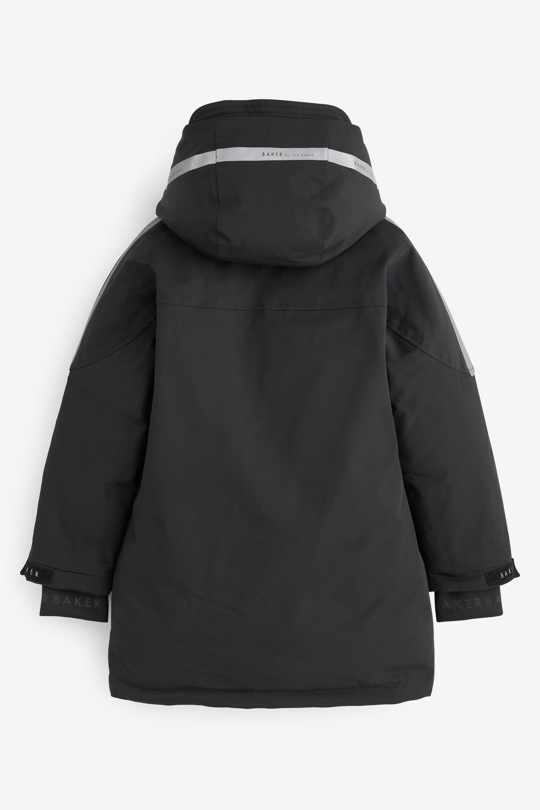 Black Baker by Ted Baker Black Waterproof Parka Coat