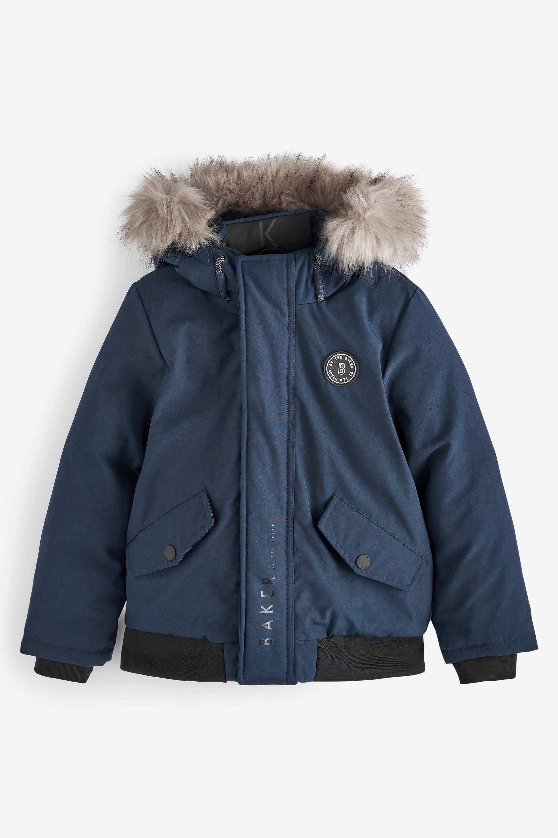 Baker by Ted Baker Navy Aviator Style Coat