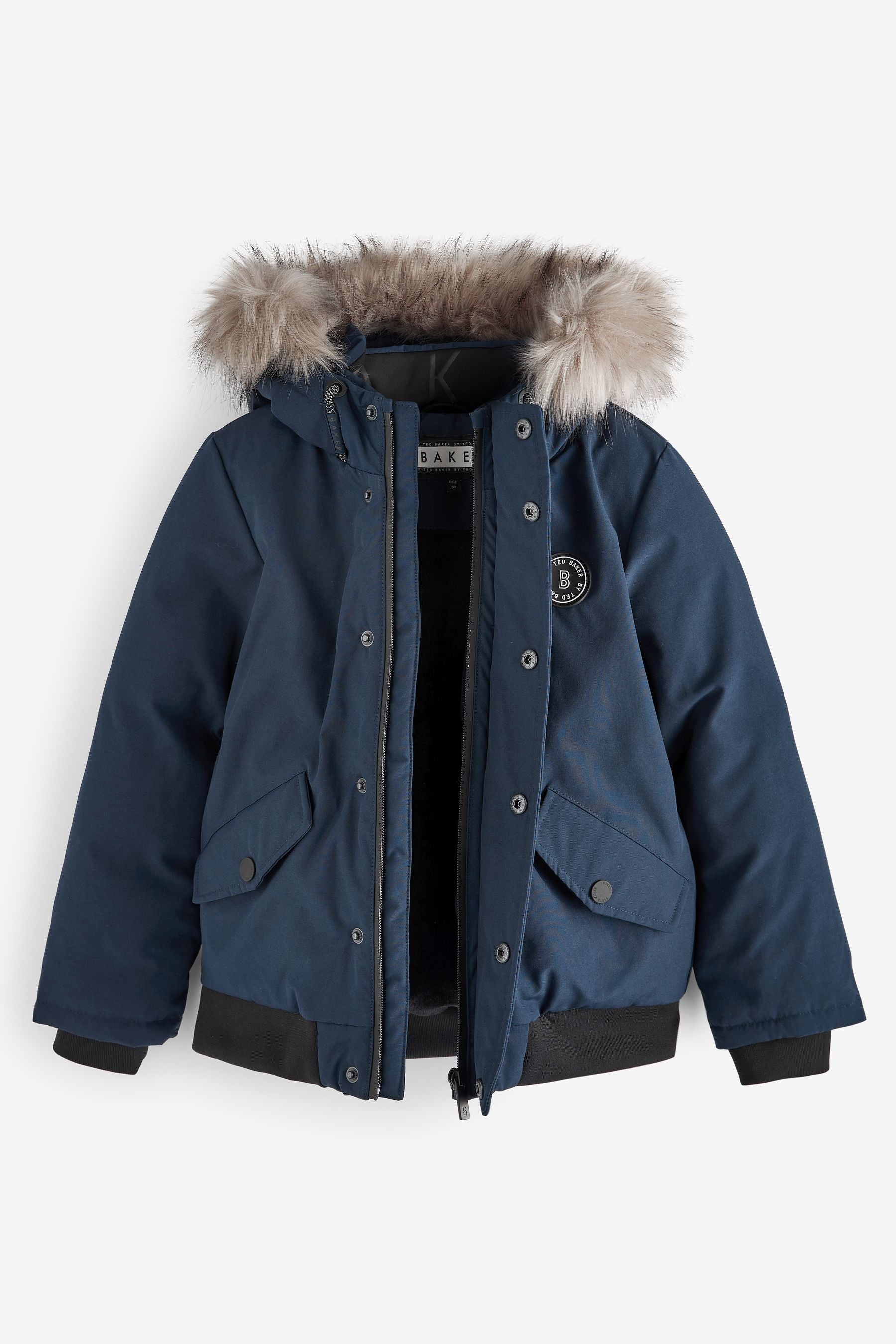 Baker by Ted Baker Navy Aviator Style Coat