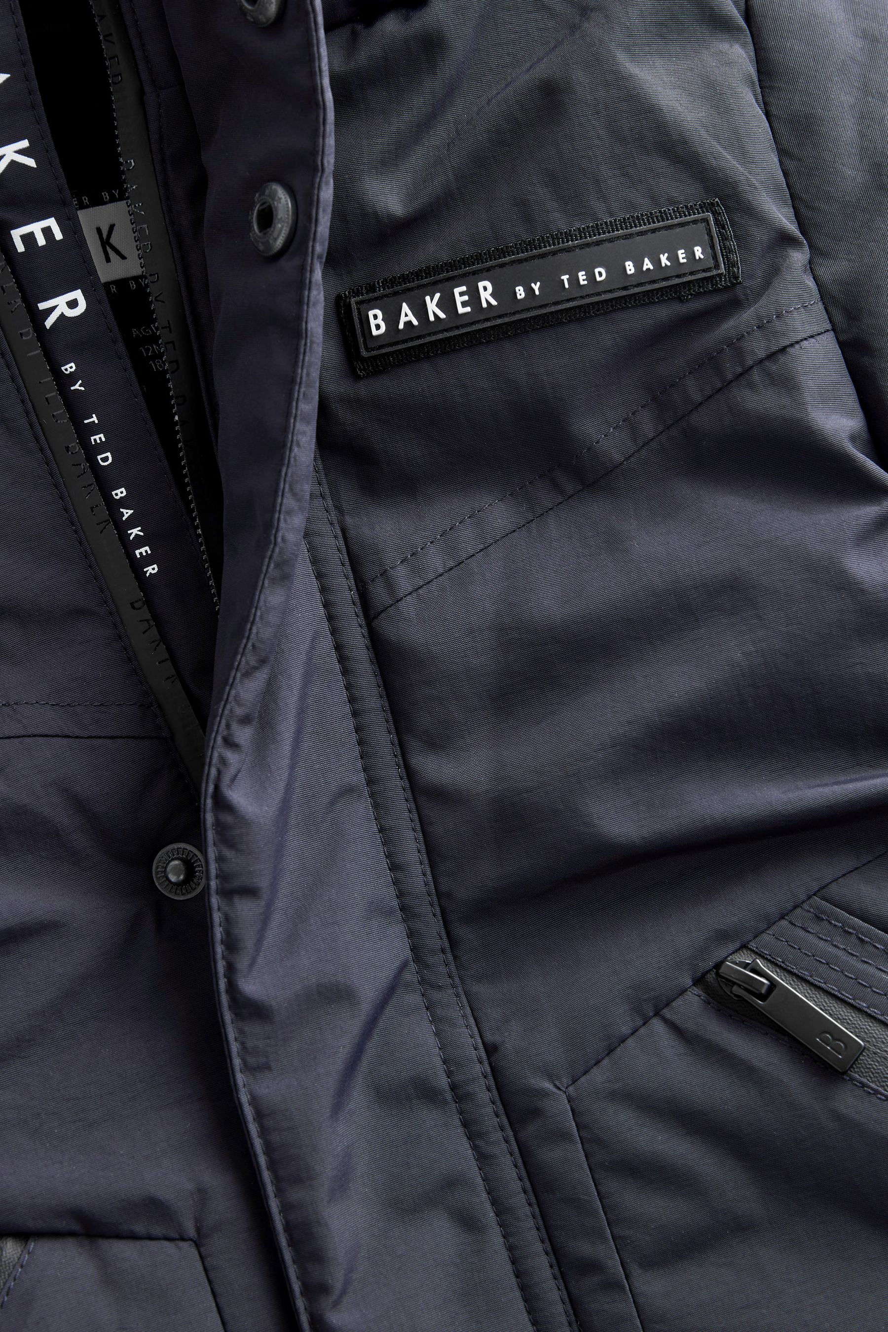 Navy Blue Baker by Ted Baker Shower Resistant Parka