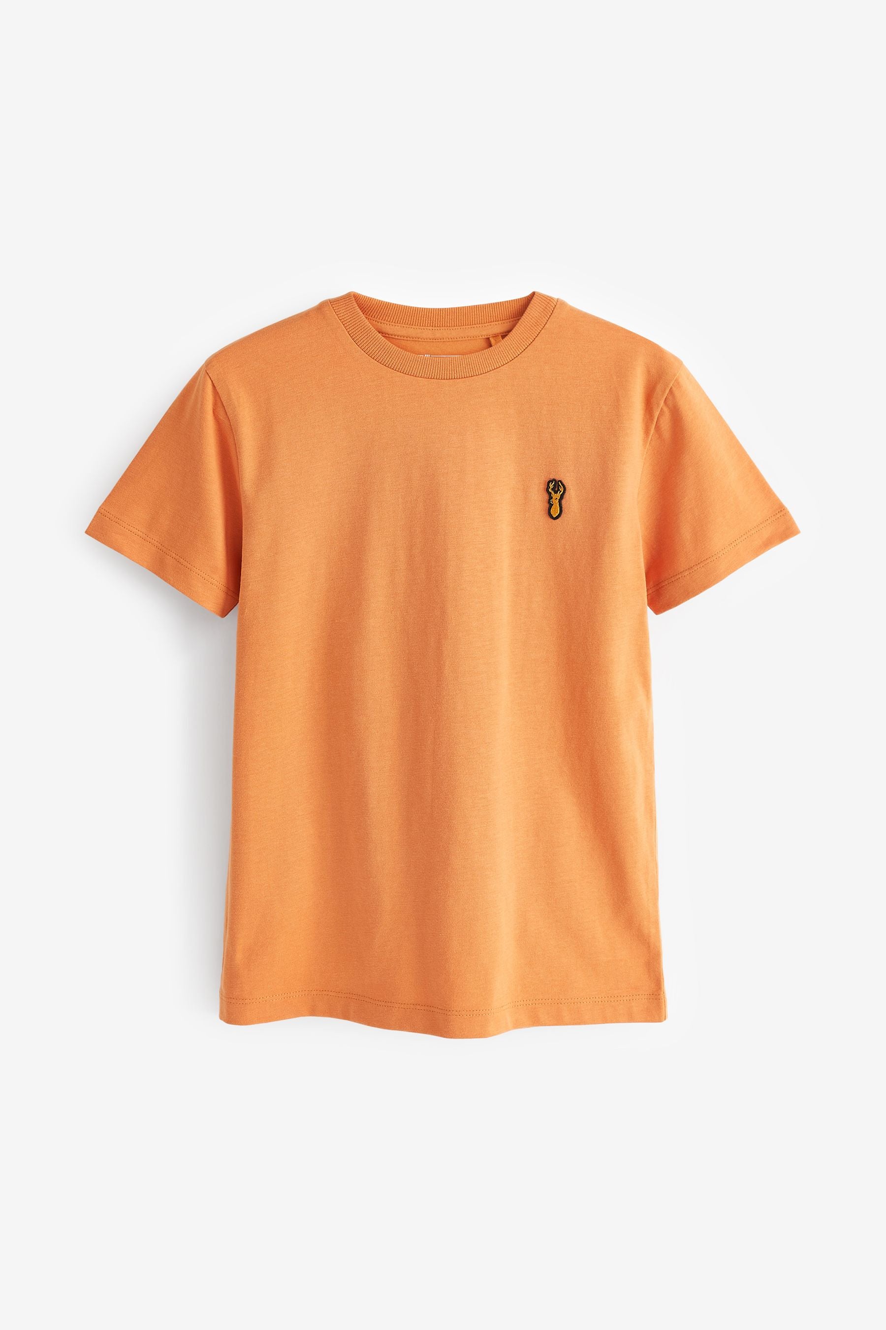 Ochre Yellow Stag Embroidered Short Sleeve T-Shirt (3-16yrs)