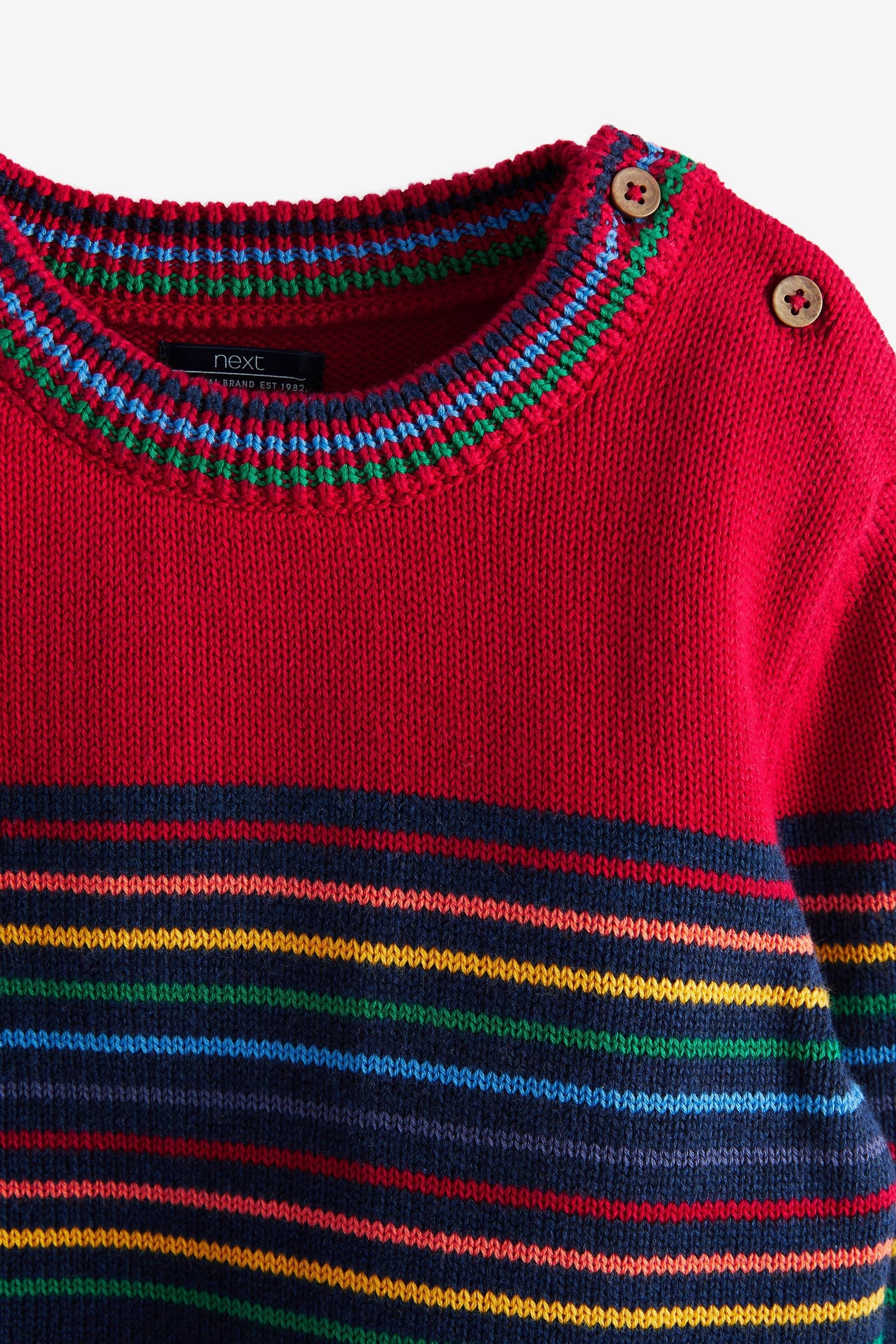 Multi Striped Crew Jumper (3mths-7yrs)