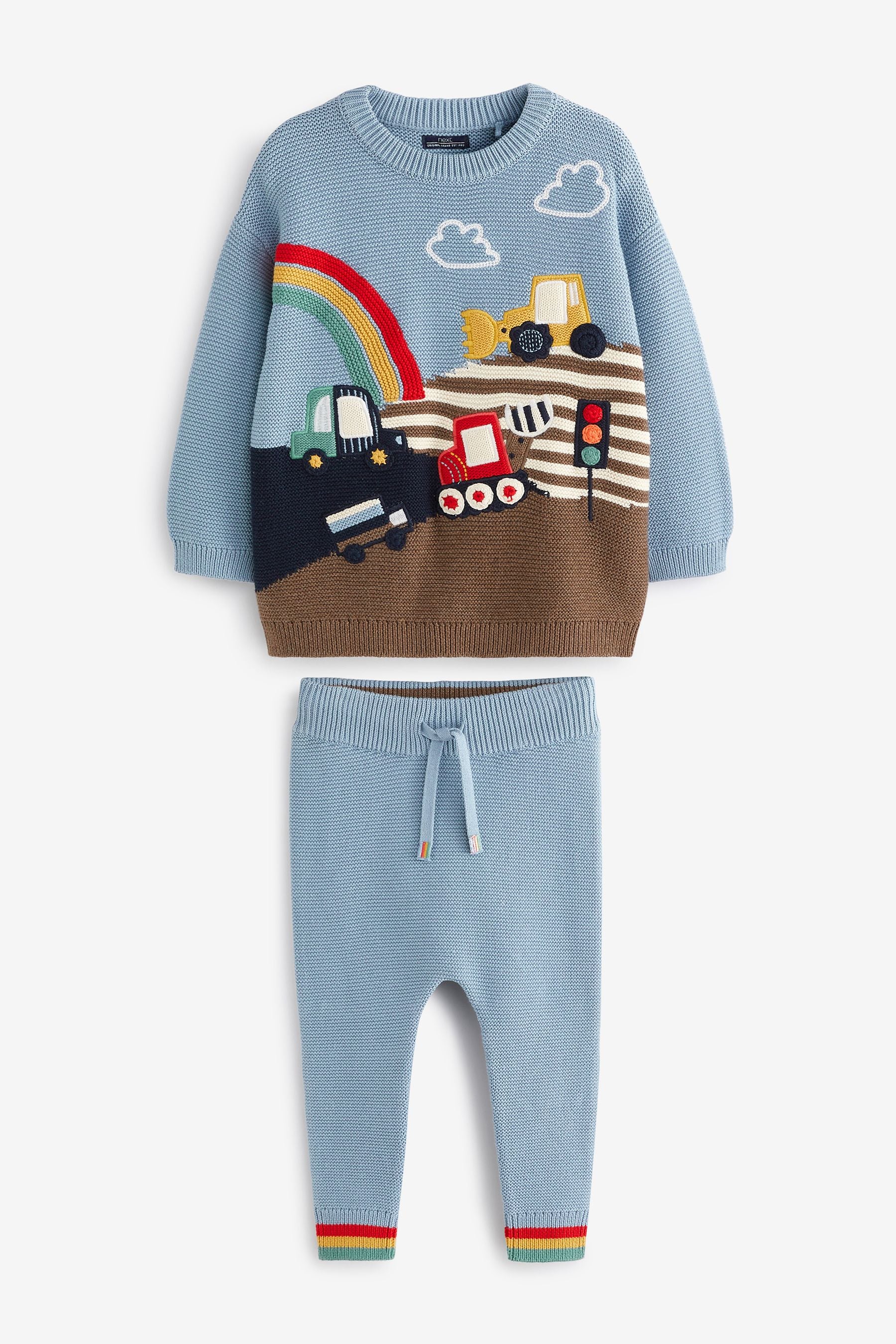 Blue Transport Character Jumper (3mths-7yrs)