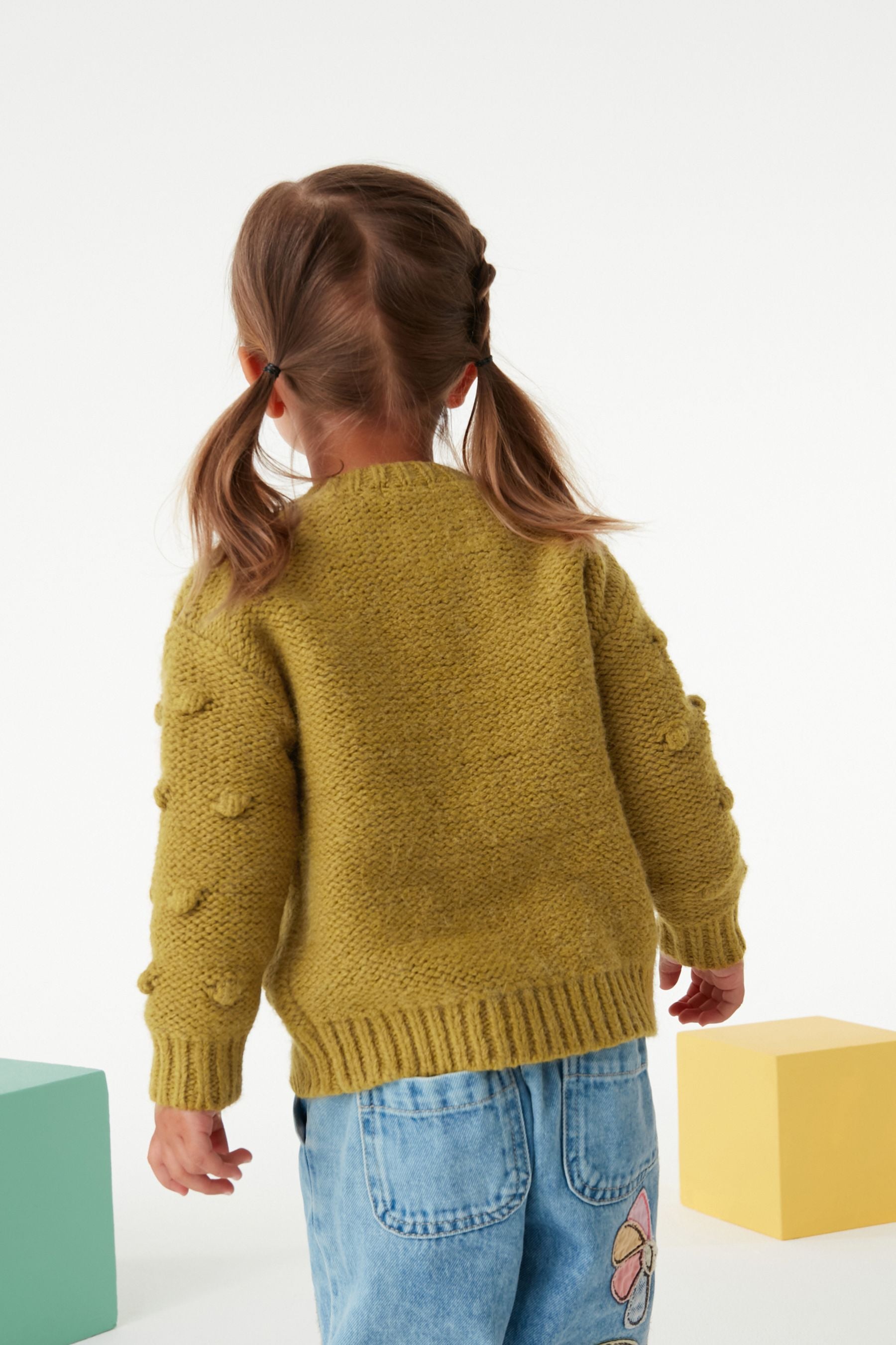 Green Chunky Cardigan (3mths-10yrs)