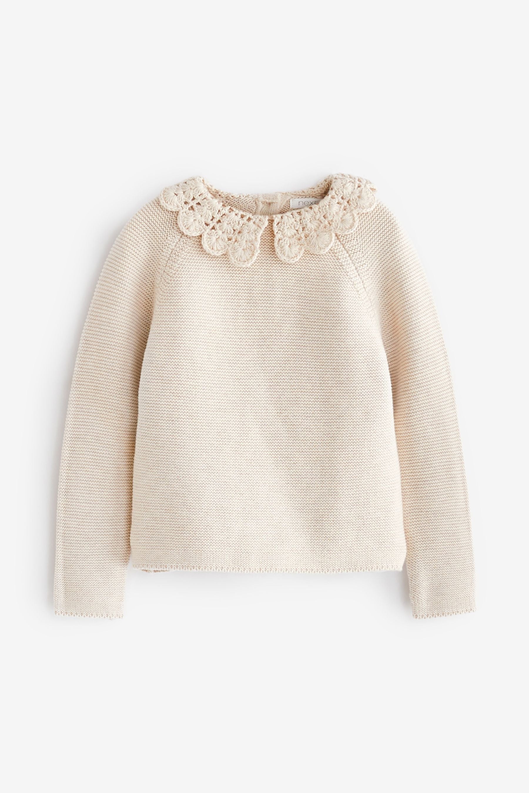 Oatmeal Natural Collar Jumper (3mths-7yrs)