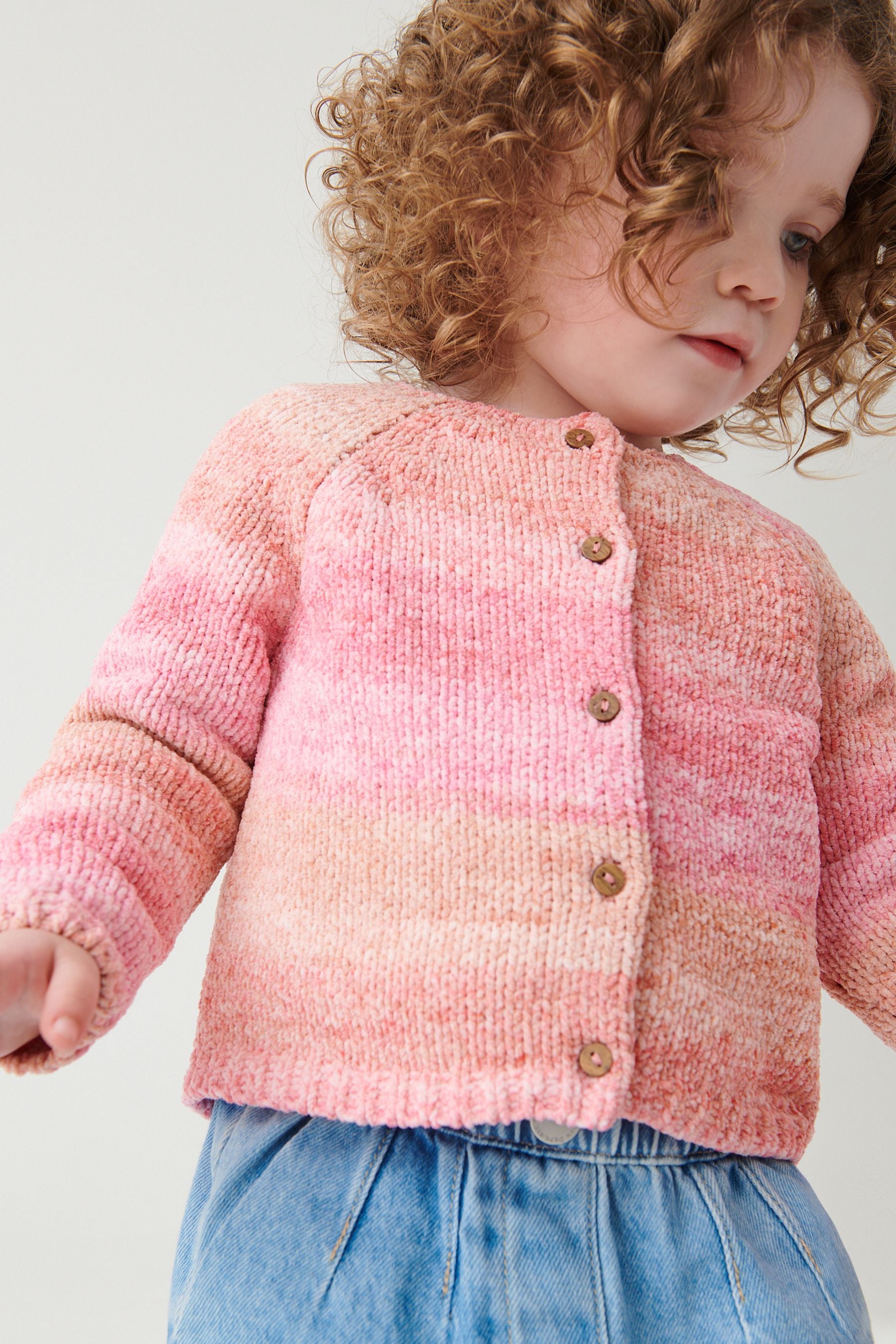 Pink Super Soft Chenille Cardigan (3mths-7yrs)