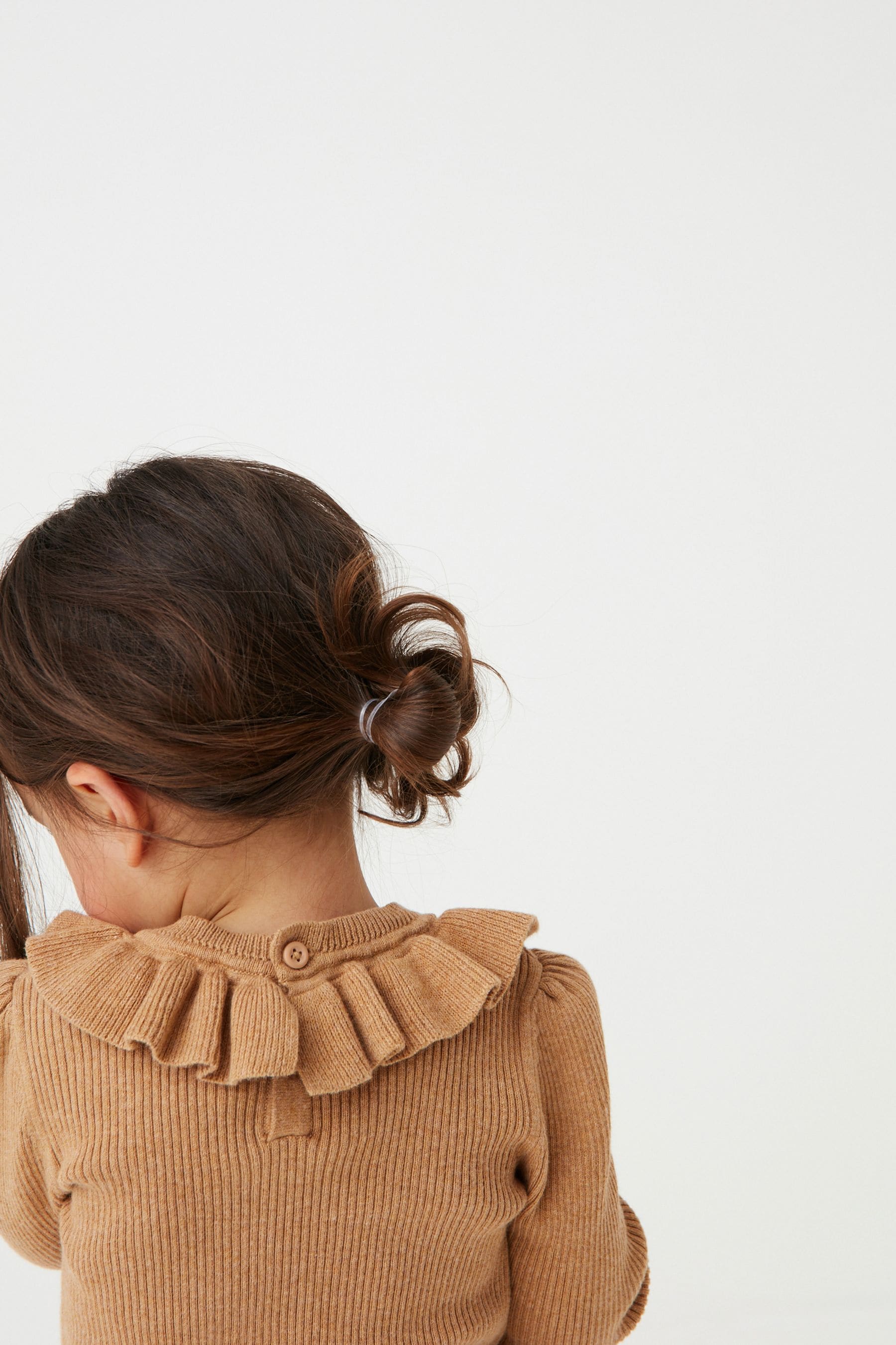 Tan Brown Frill Neck Jumper (3mths-7yrs)