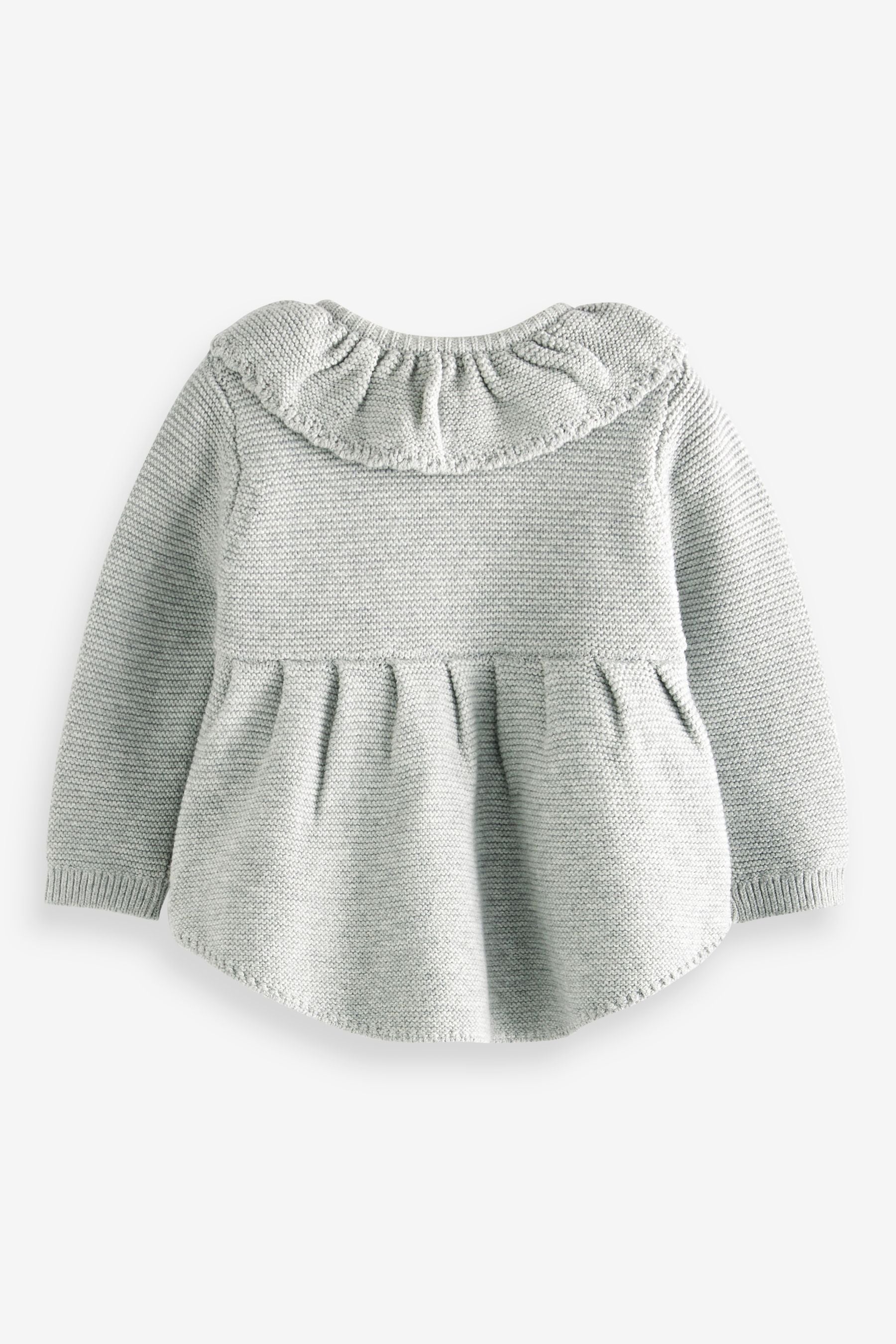 Grey Frill Collar Baby Cardigan (0mths-2yrs)