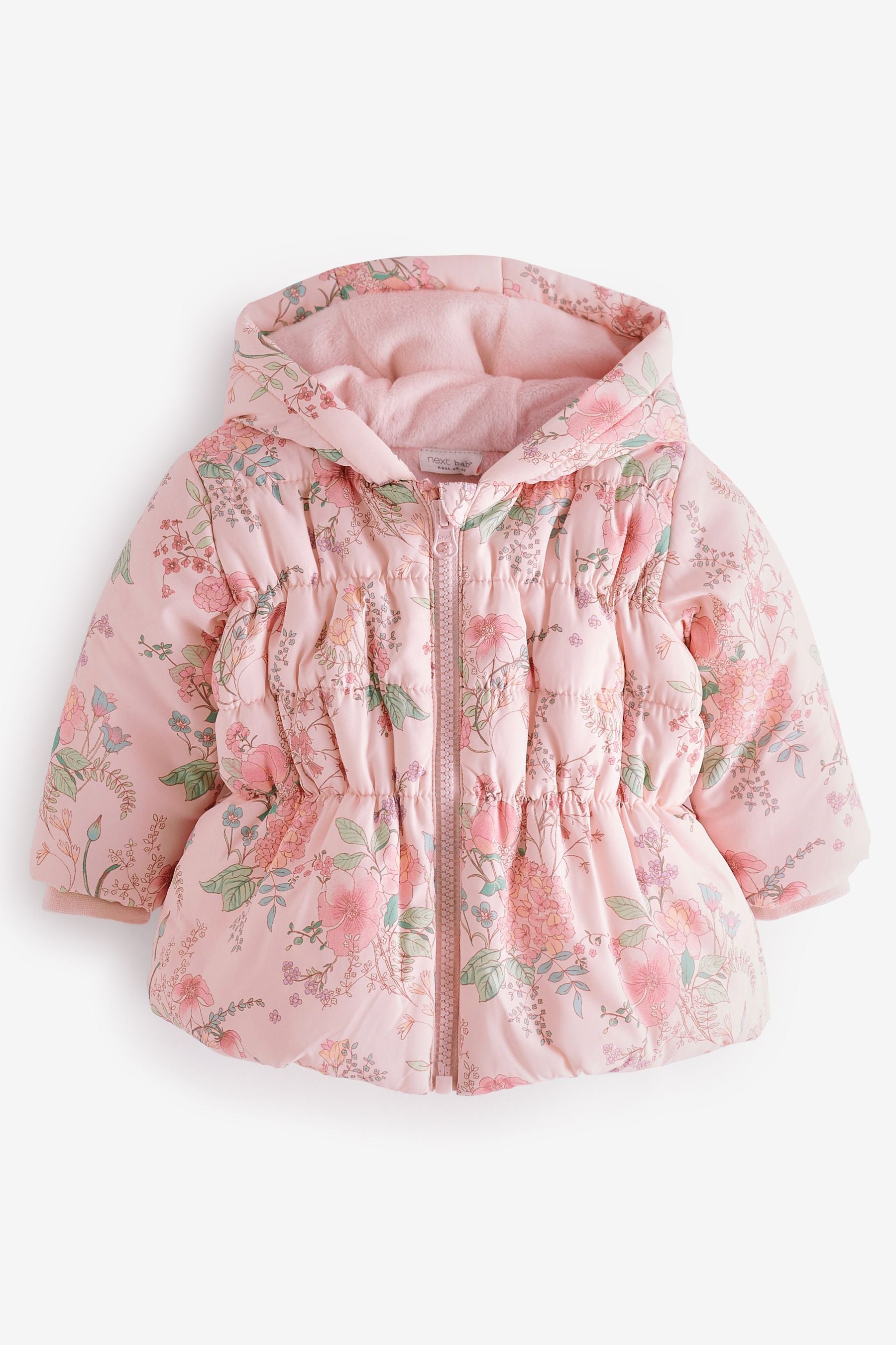 Pink Floral Padded Baby Jacket (0mths-2yrs)