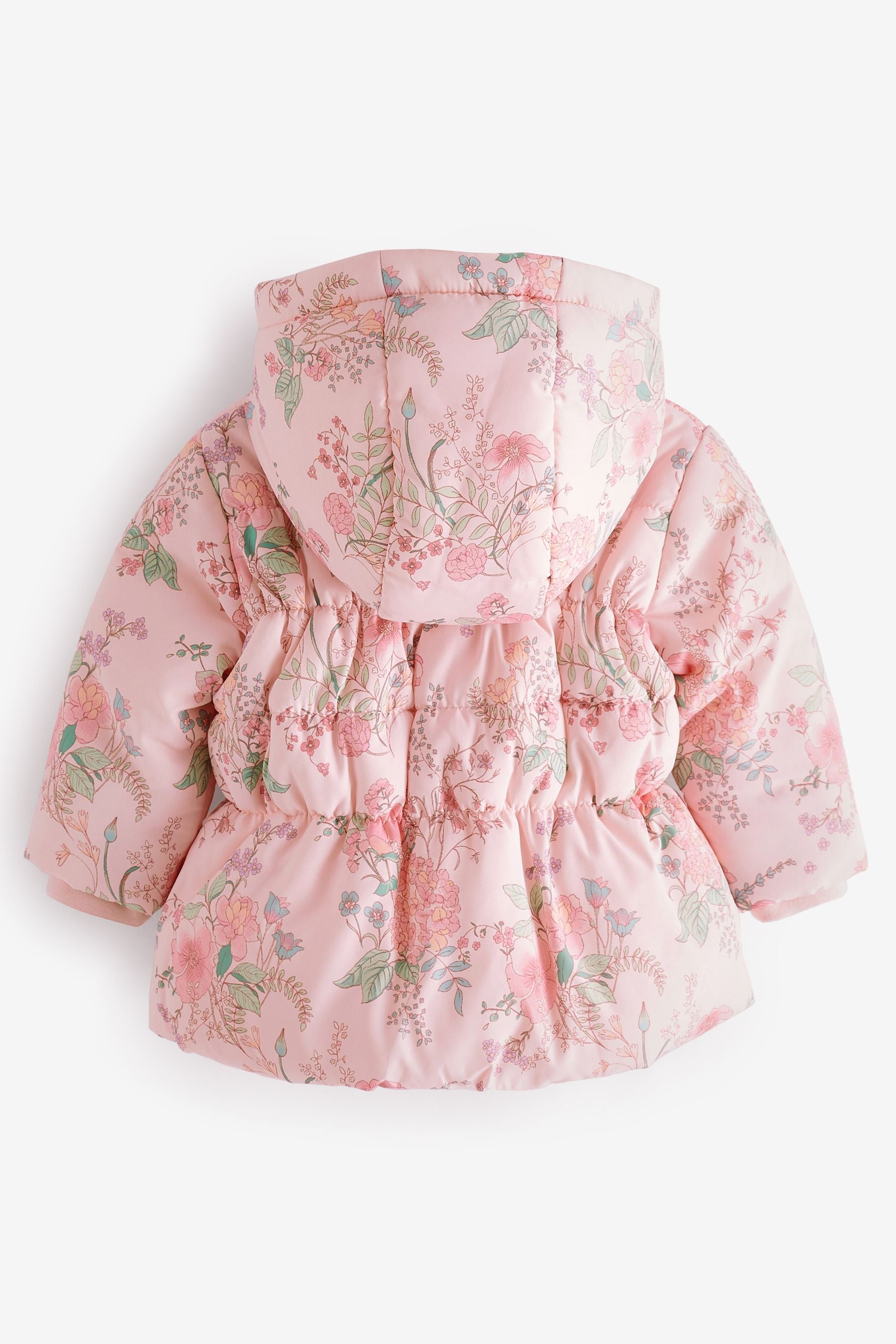 Pink Floral Padded Baby Jacket (0mths-2yrs)