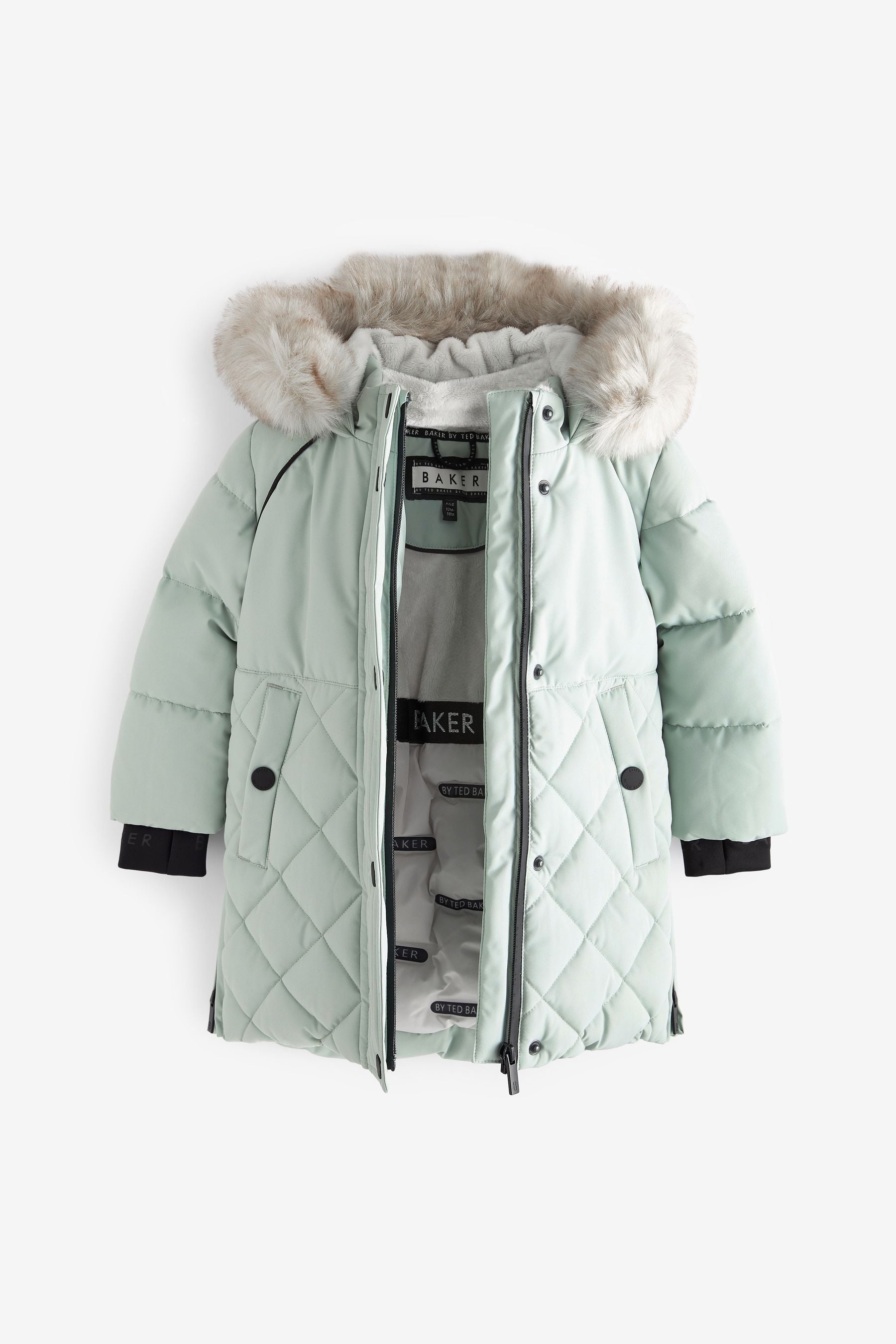 Mint Green Baker by Ted Baker Mint Green Quilted Coat