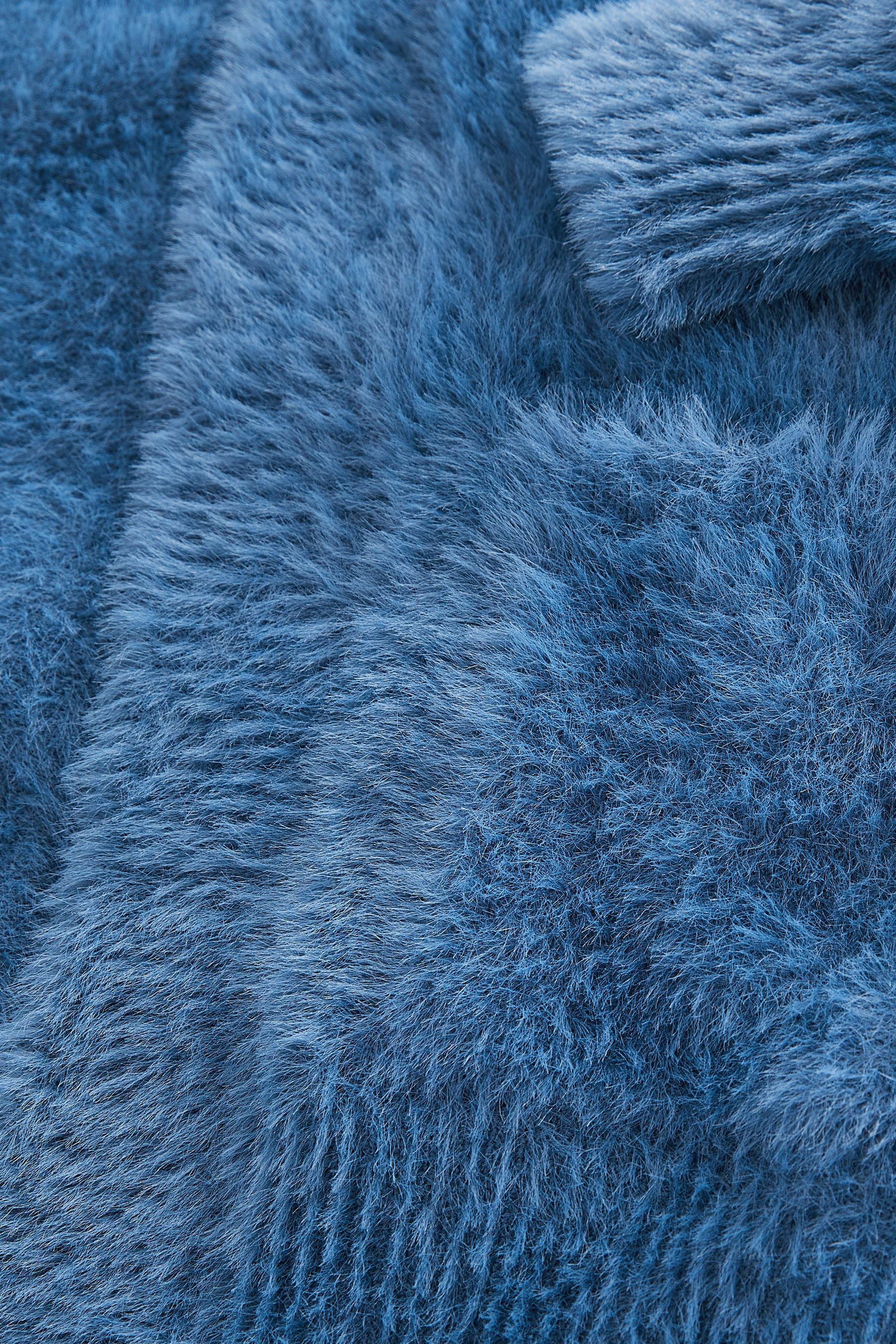 Light Blue Fluffy Long Cardigan (3-16yrs)