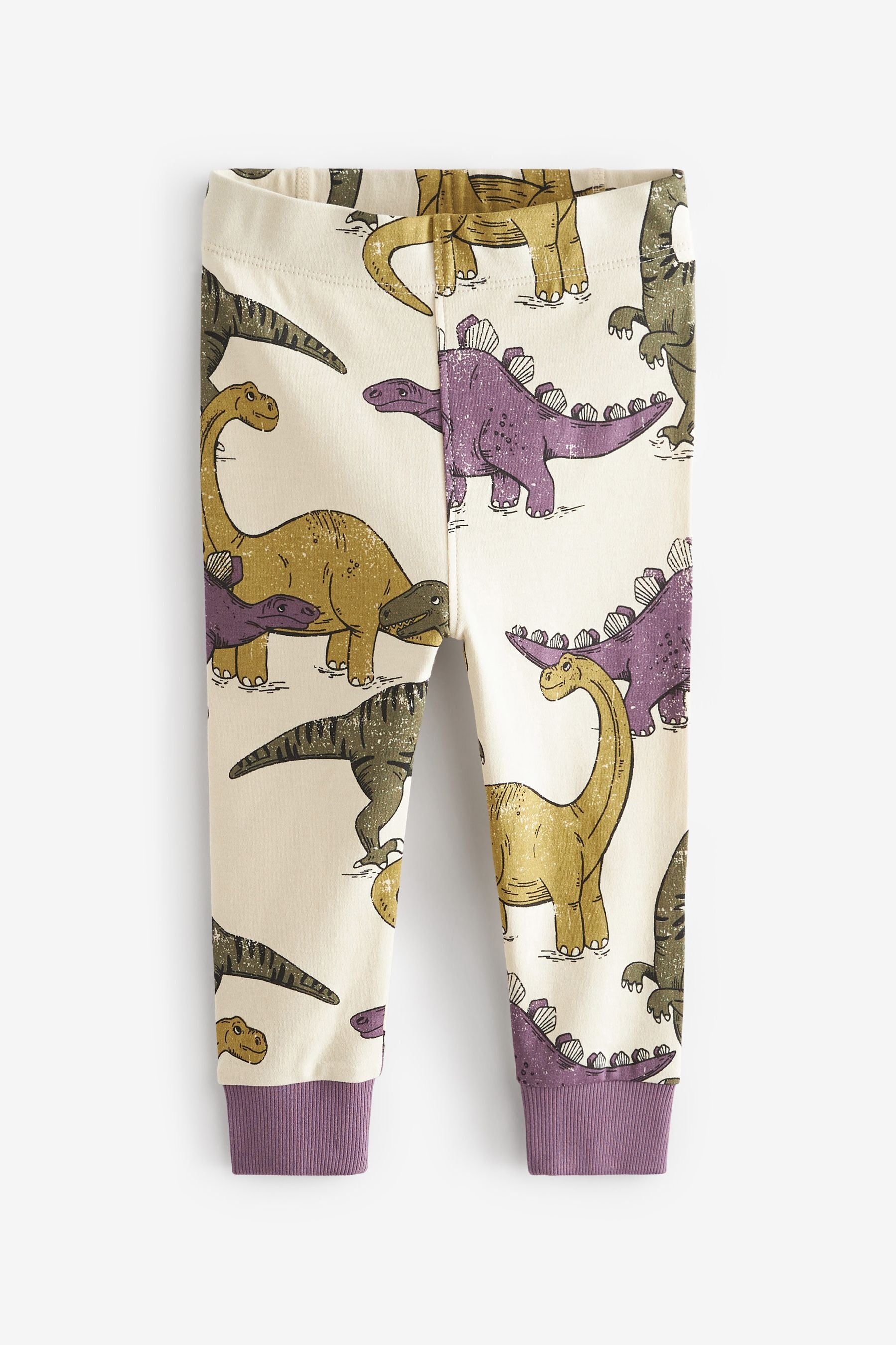 Green/Purple Dino 3 Pack Snuggle Pyjamas (9mths-12yrs)