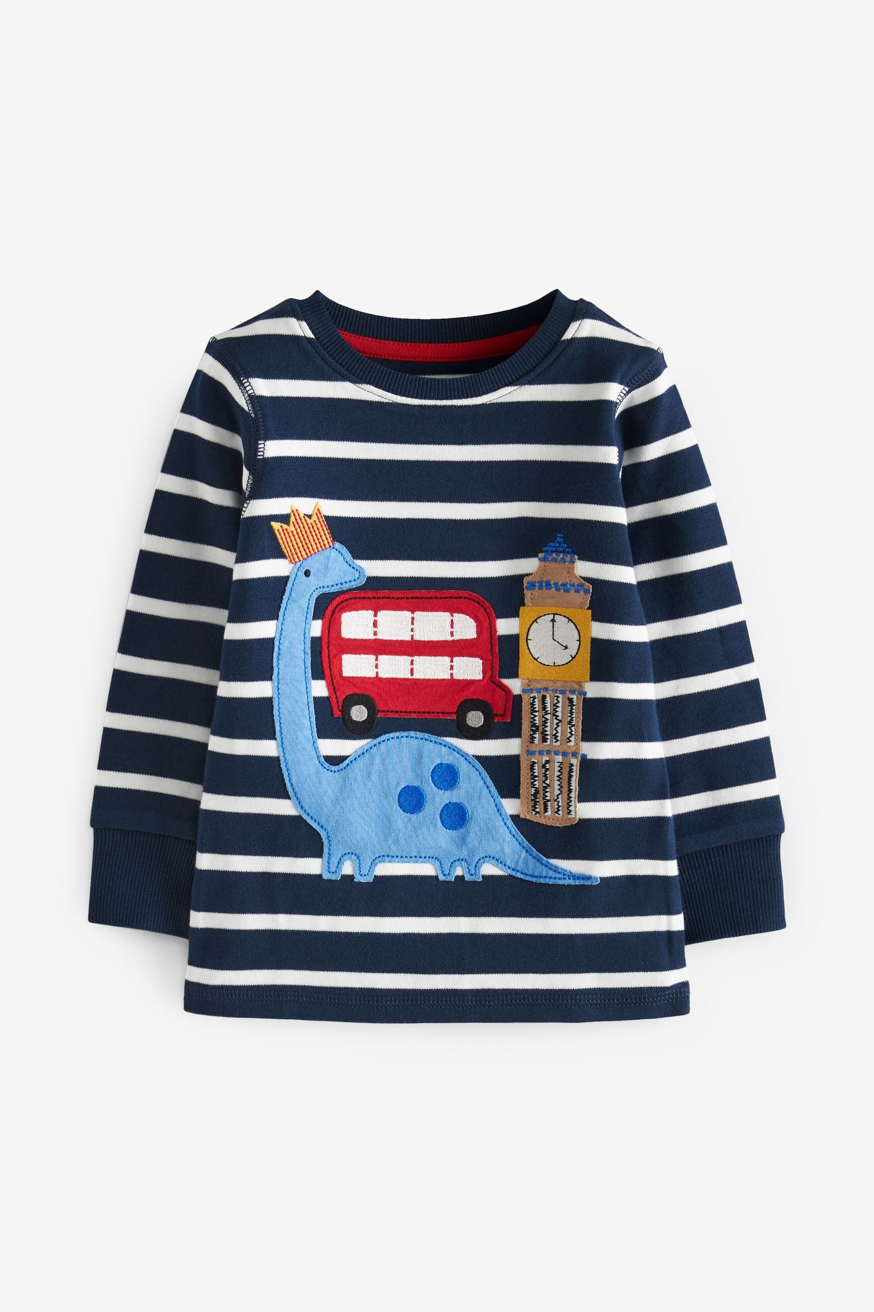 Blue/White London Dino Bus 3 Pack Snuggle Pyjamas (9mths-12yrs)