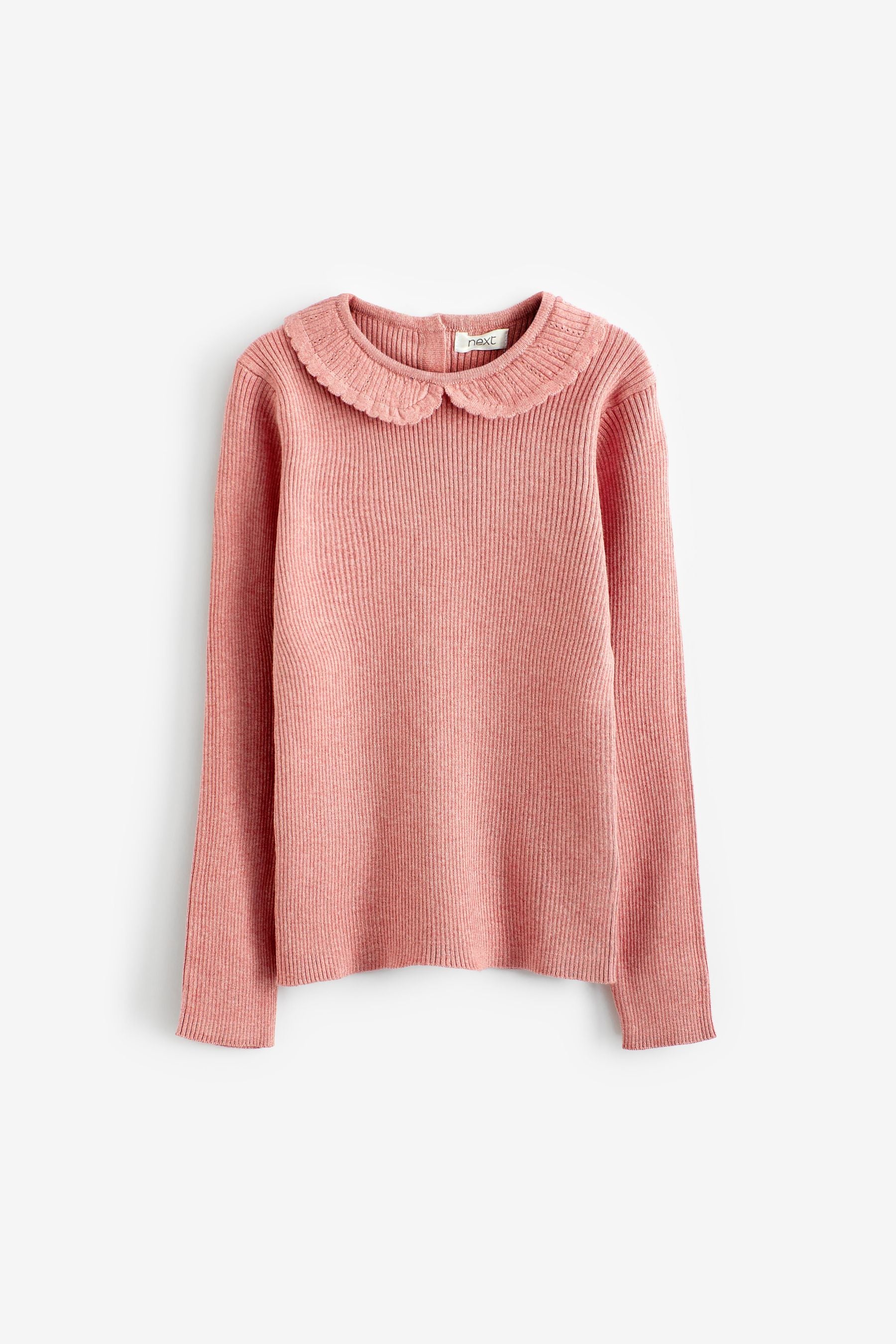 Pink Collar Neck Jumper (3-16yrs)