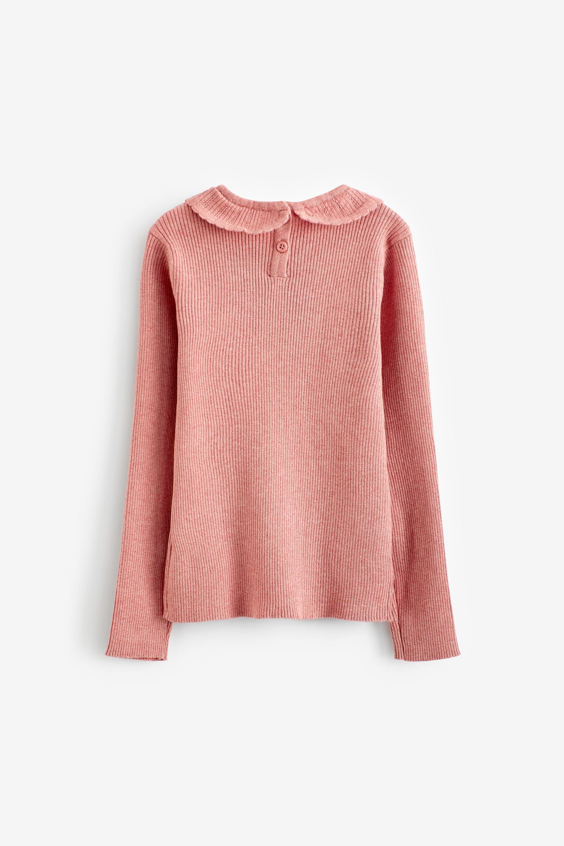 Pink Collar Neck Jumper (3-16yrs)