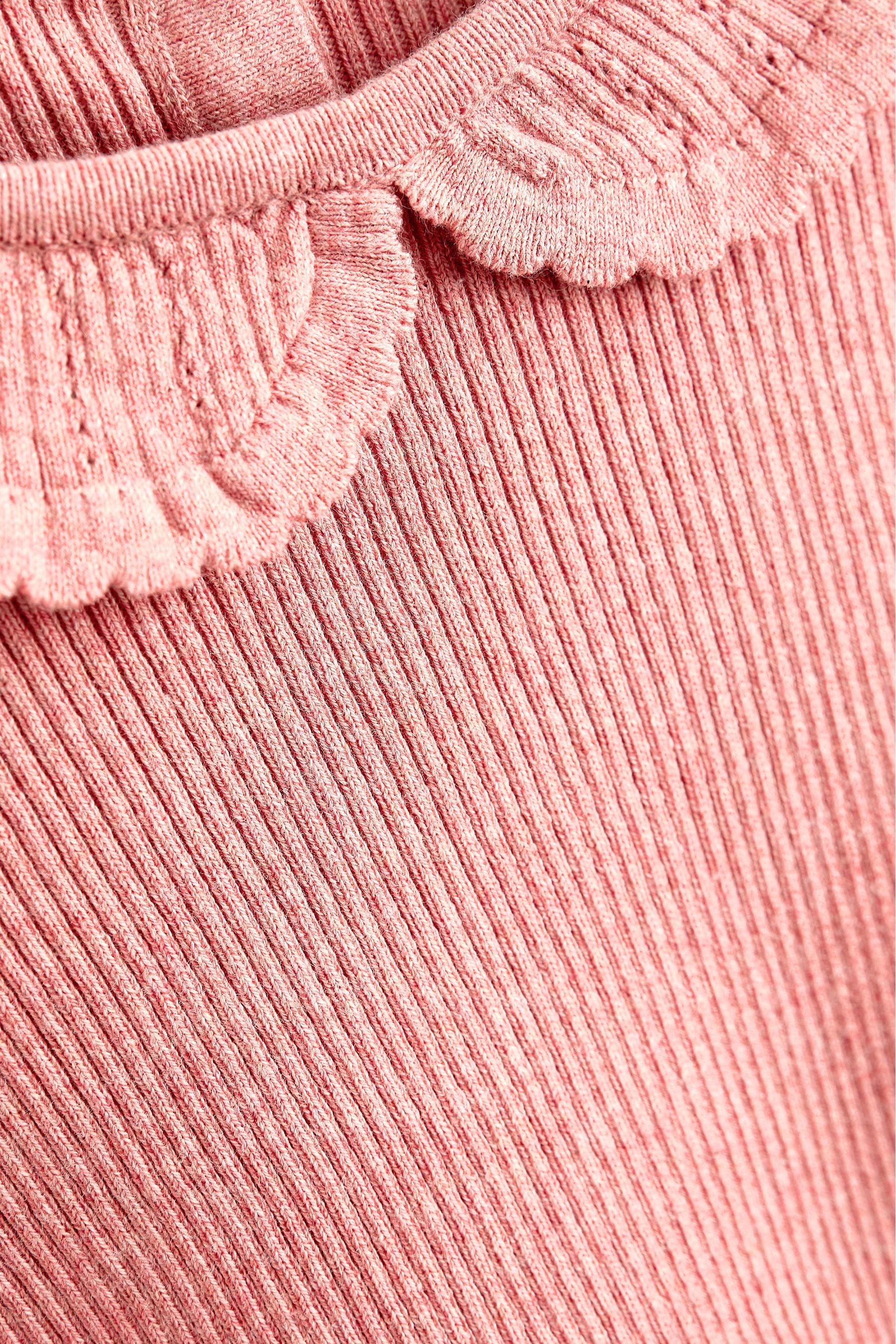 Pink Collar Neck Jumper (3-16yrs)