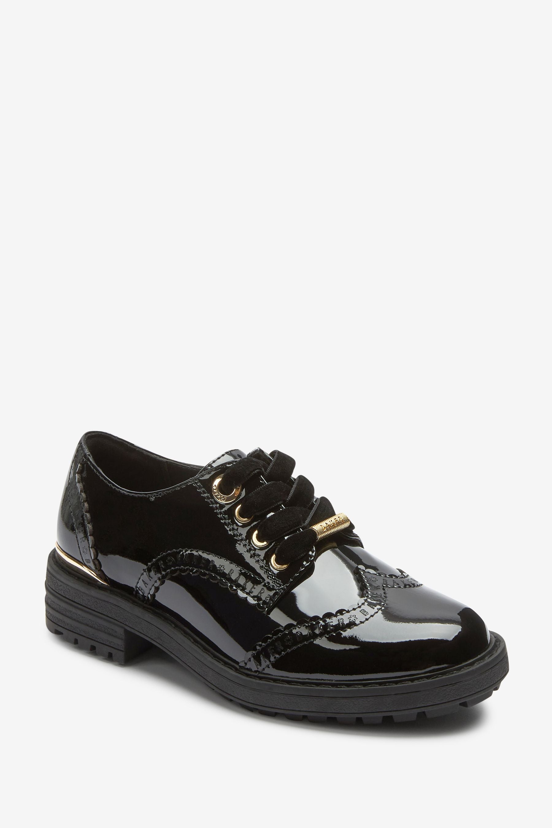 Black Baker by Ted Baker Black Brogue Shoes