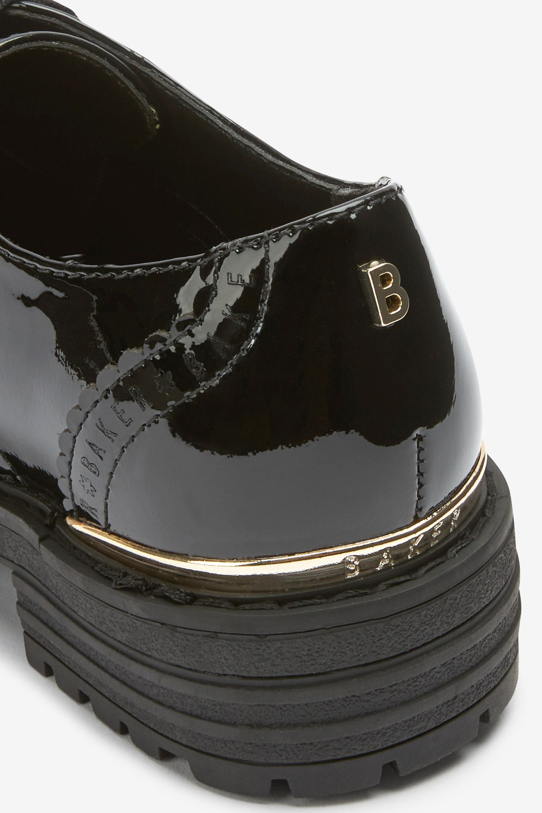 Black Baker by Ted Baker Black Brogue Shoes