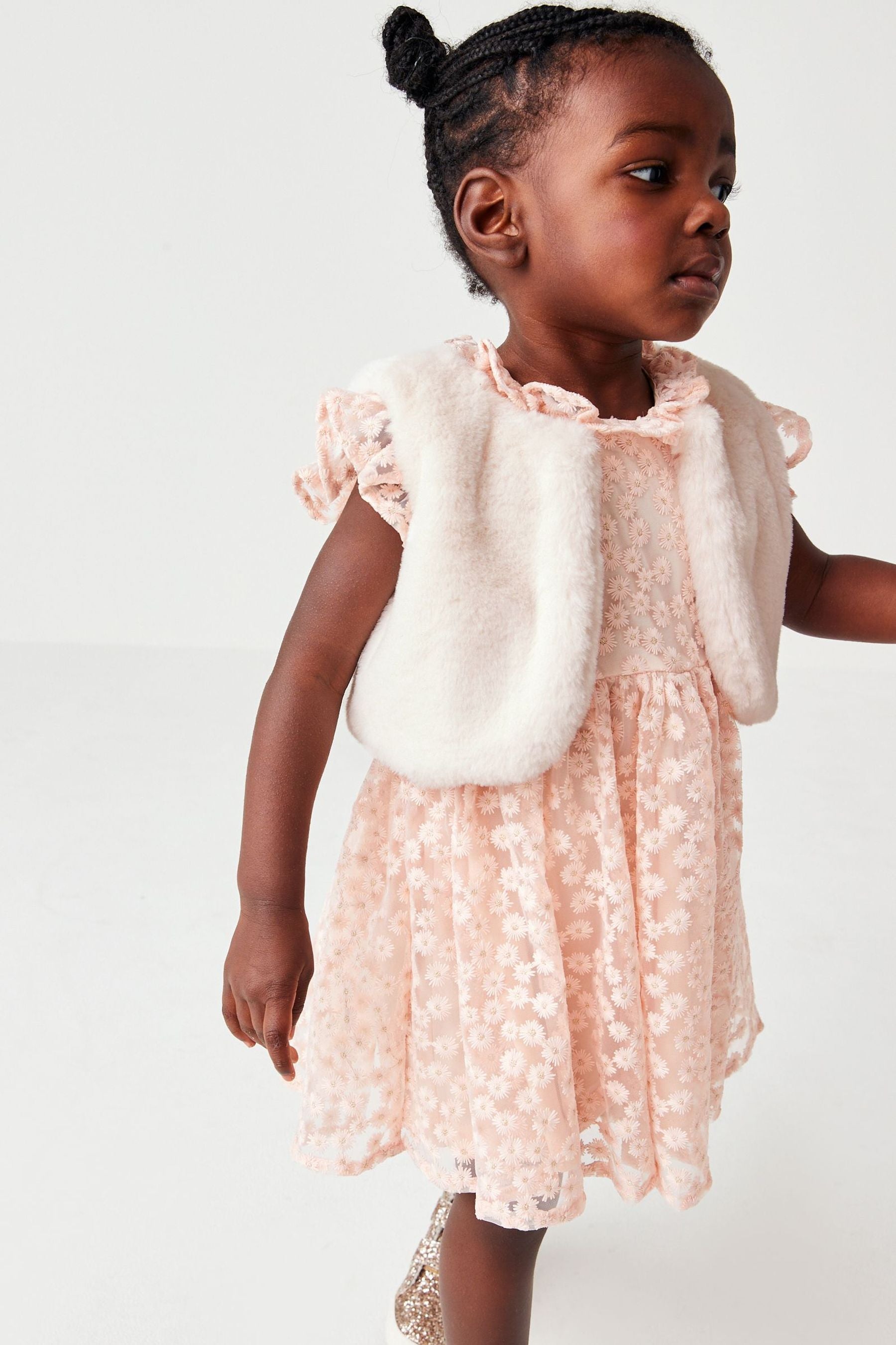 Cream Lace Party Dress Set (3mths-7yrs)