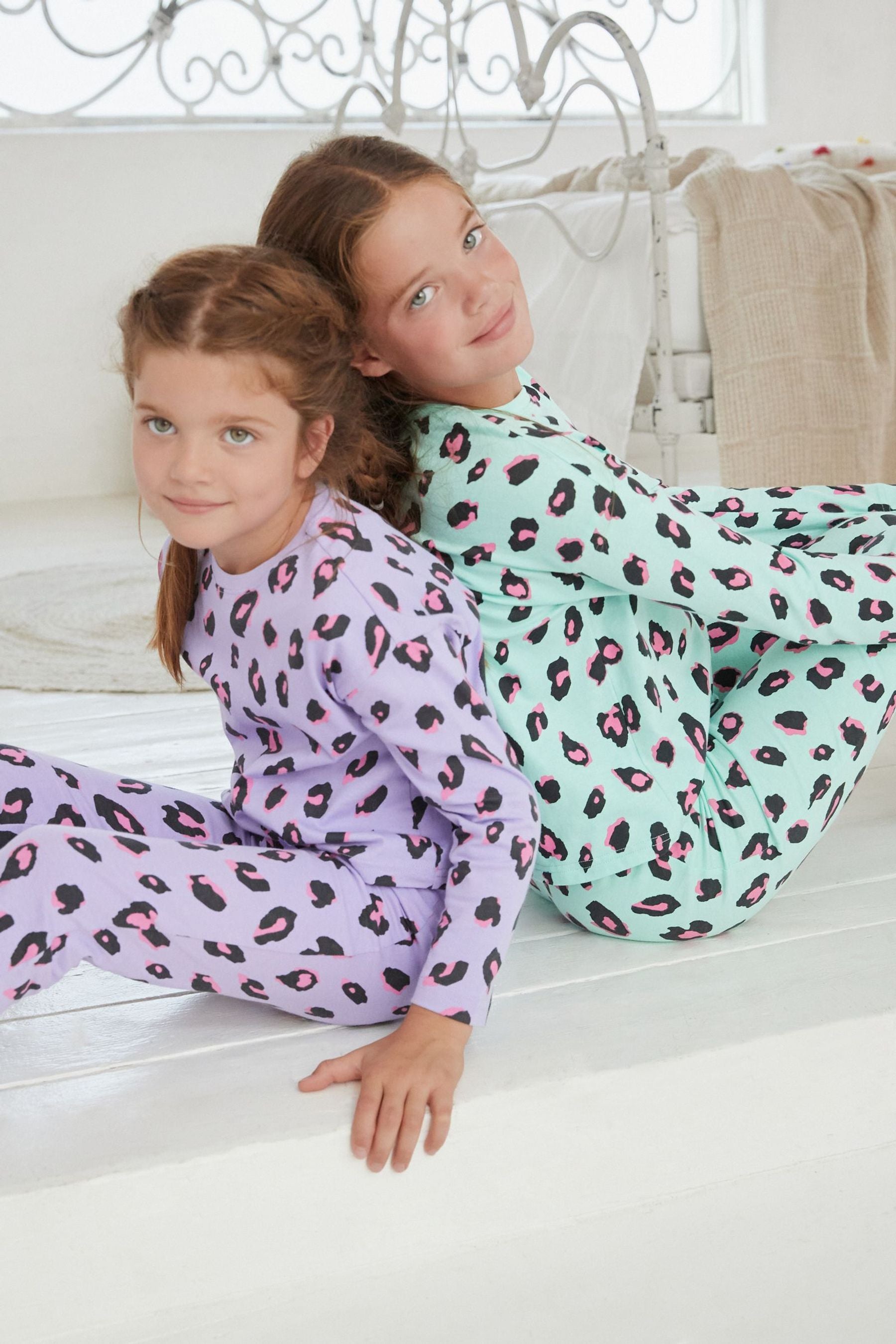 Purple/Blue Animal 2 Pack Jogger Pyjamas (3-16yrs)