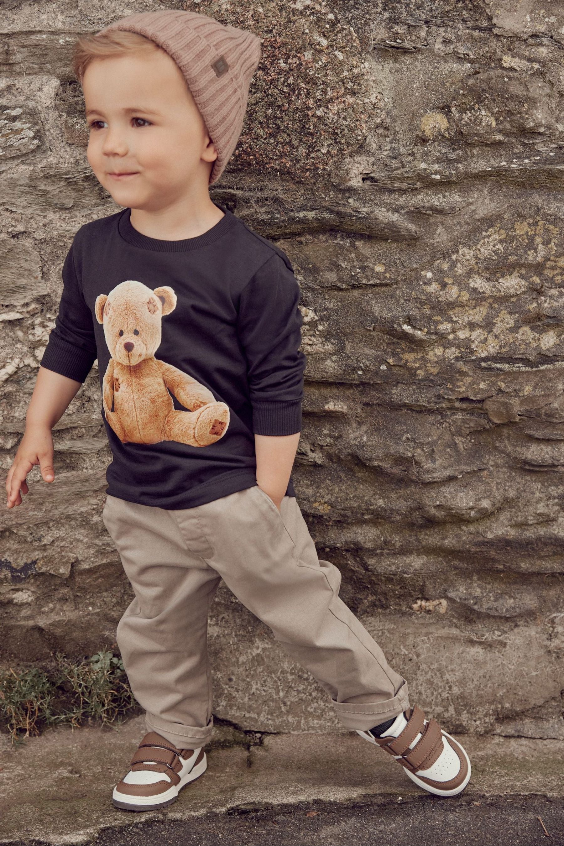 Black Beary Cool Long Sleeve Character T-Shirt (3mths-7yrs)