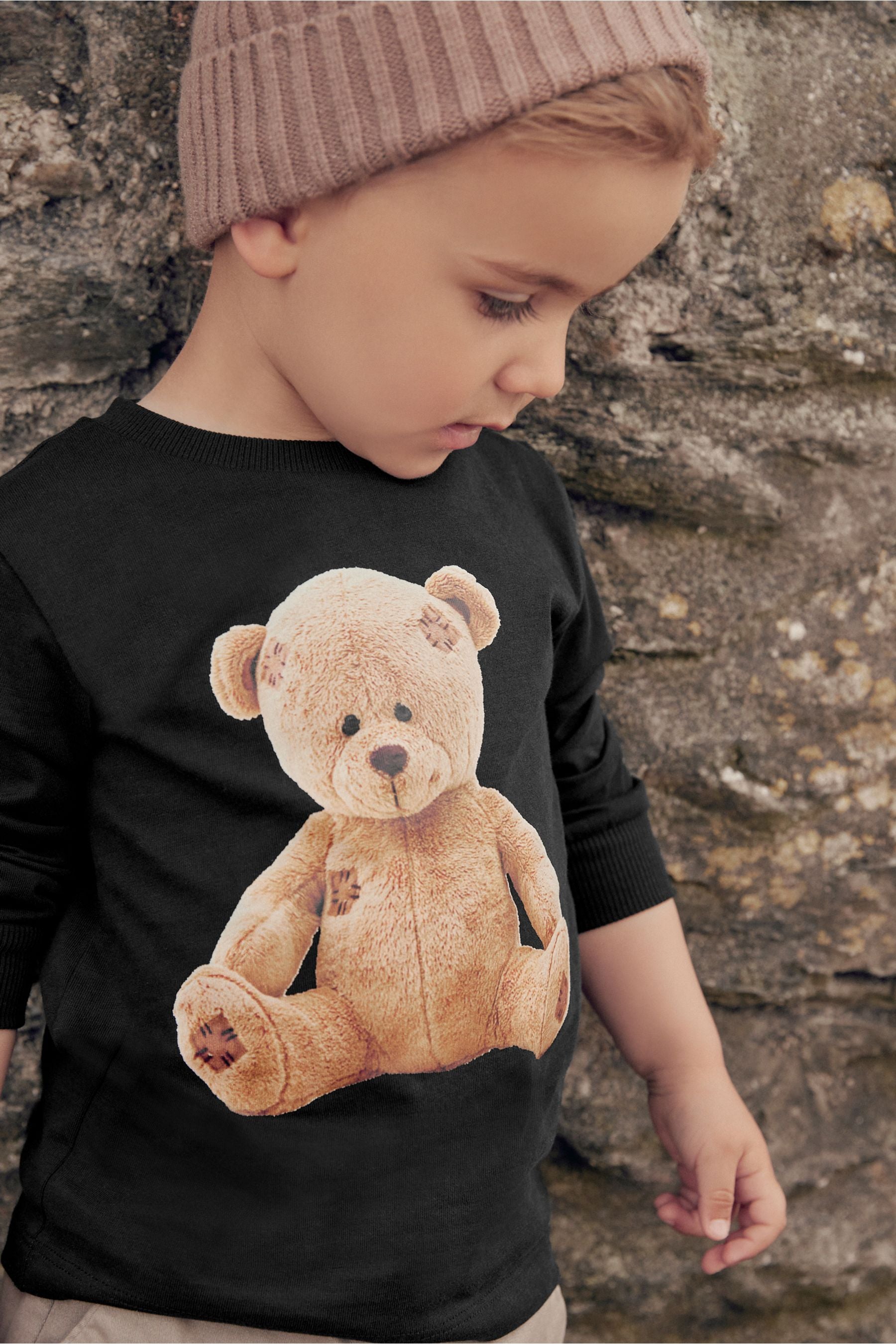 Black Beary Cool Long Sleeve Character T-Shirt (3mths-7yrs)