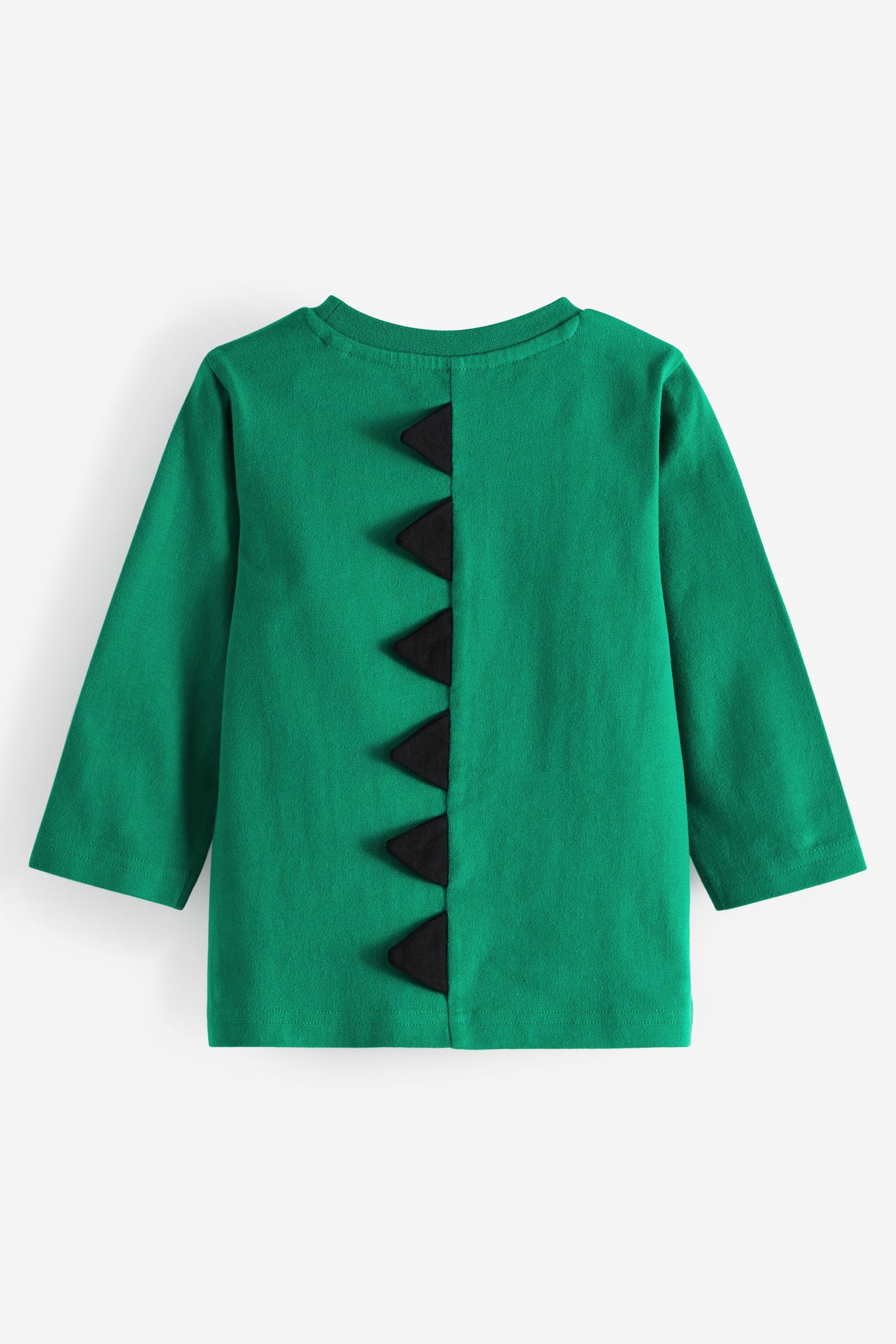 Green Croc Long Sleeve Character Back Spiked T-Shirt (3mths-7yrs)