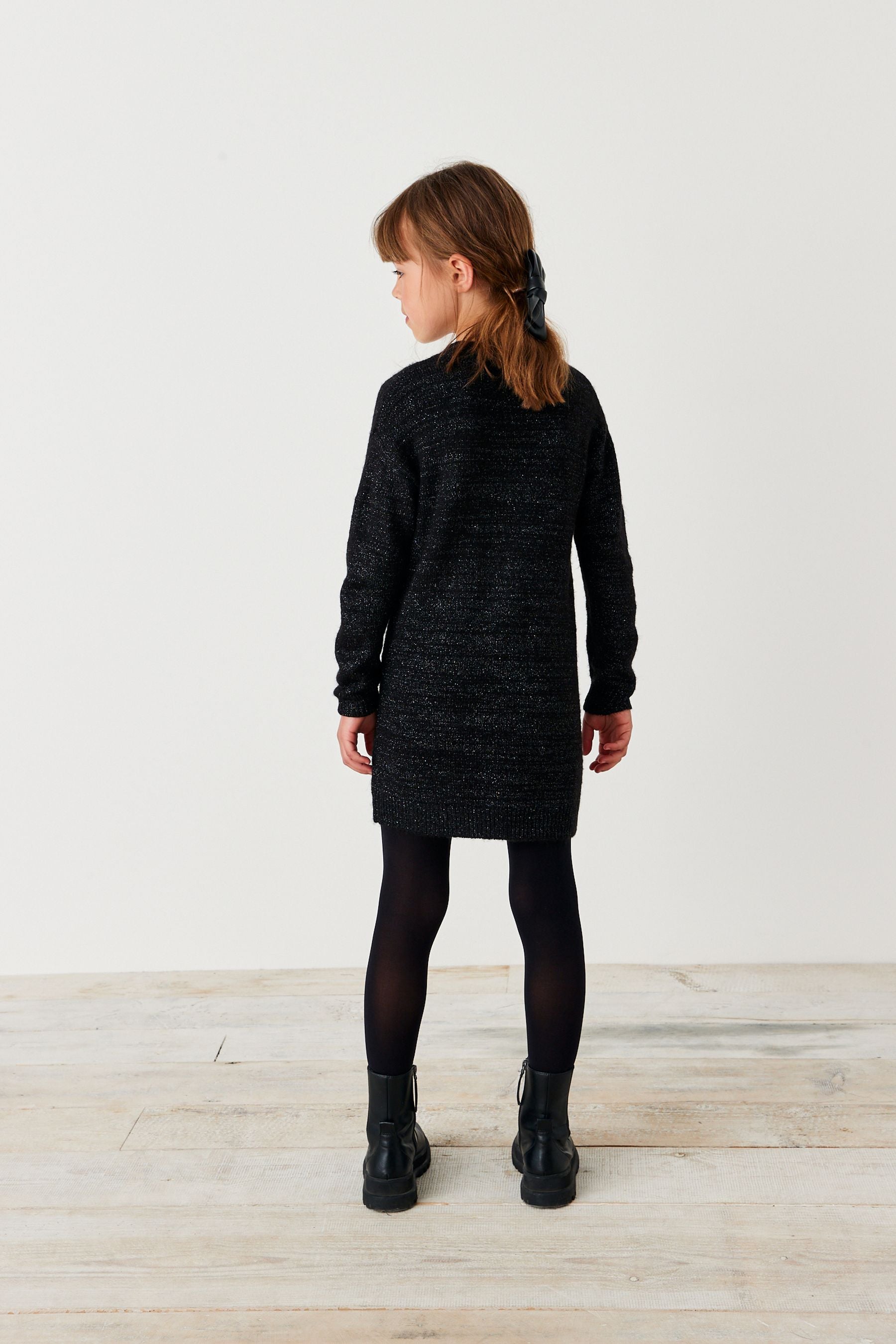 Black Nxt Sequin Jumper Dress (3-16yrs)