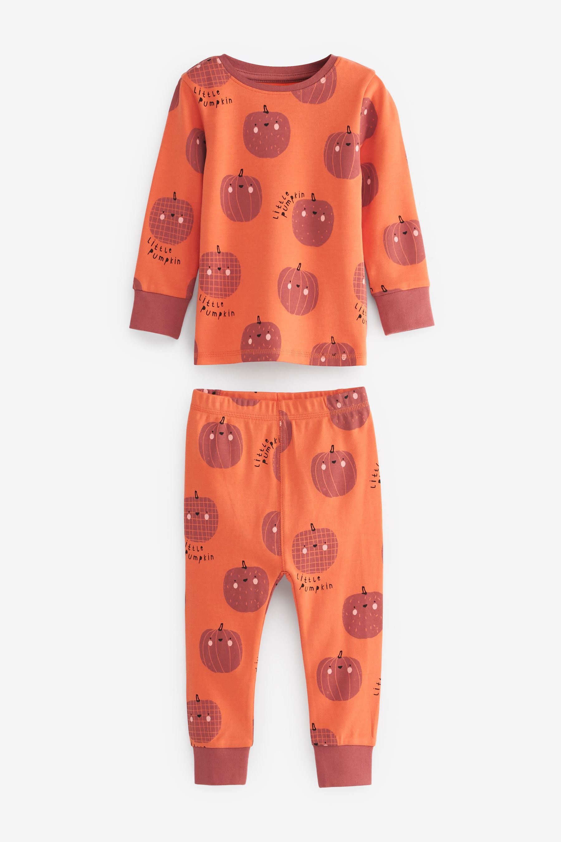 Orange Halloween Pumpkin Pyjamas (9mths-12yrs)