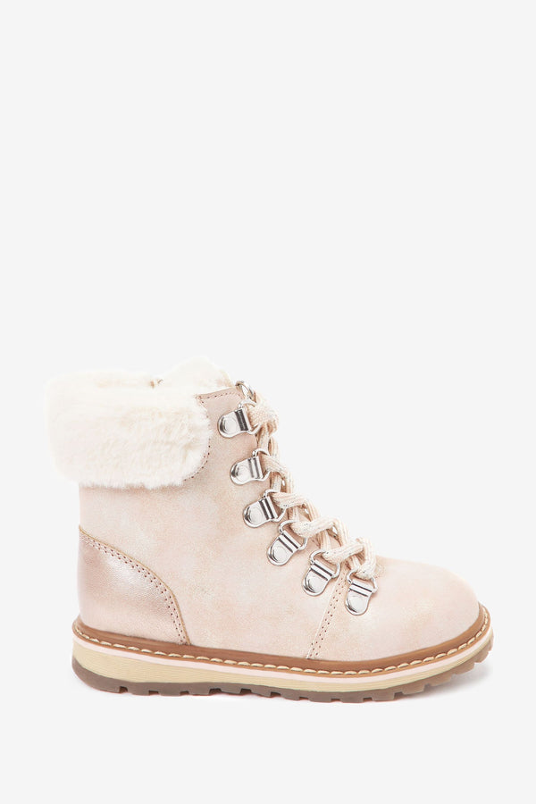 Pink Thinsulate Warm Lined Hiker Boots