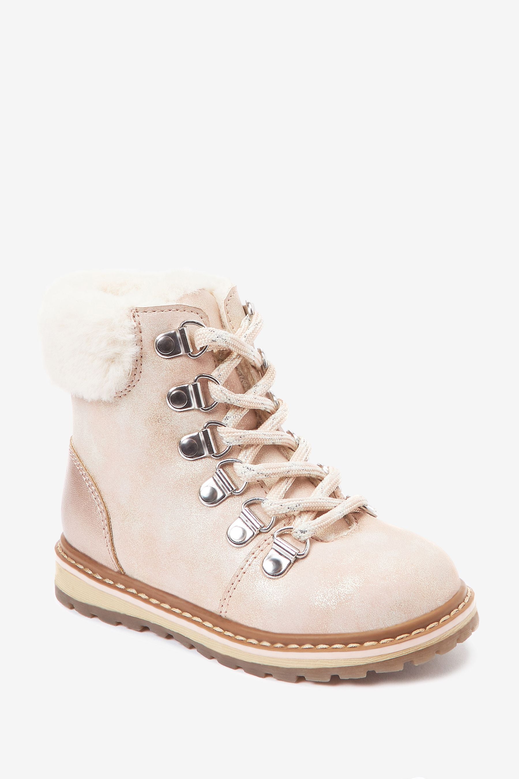 Pink Thinsulate Warm Lined Hiker Boots