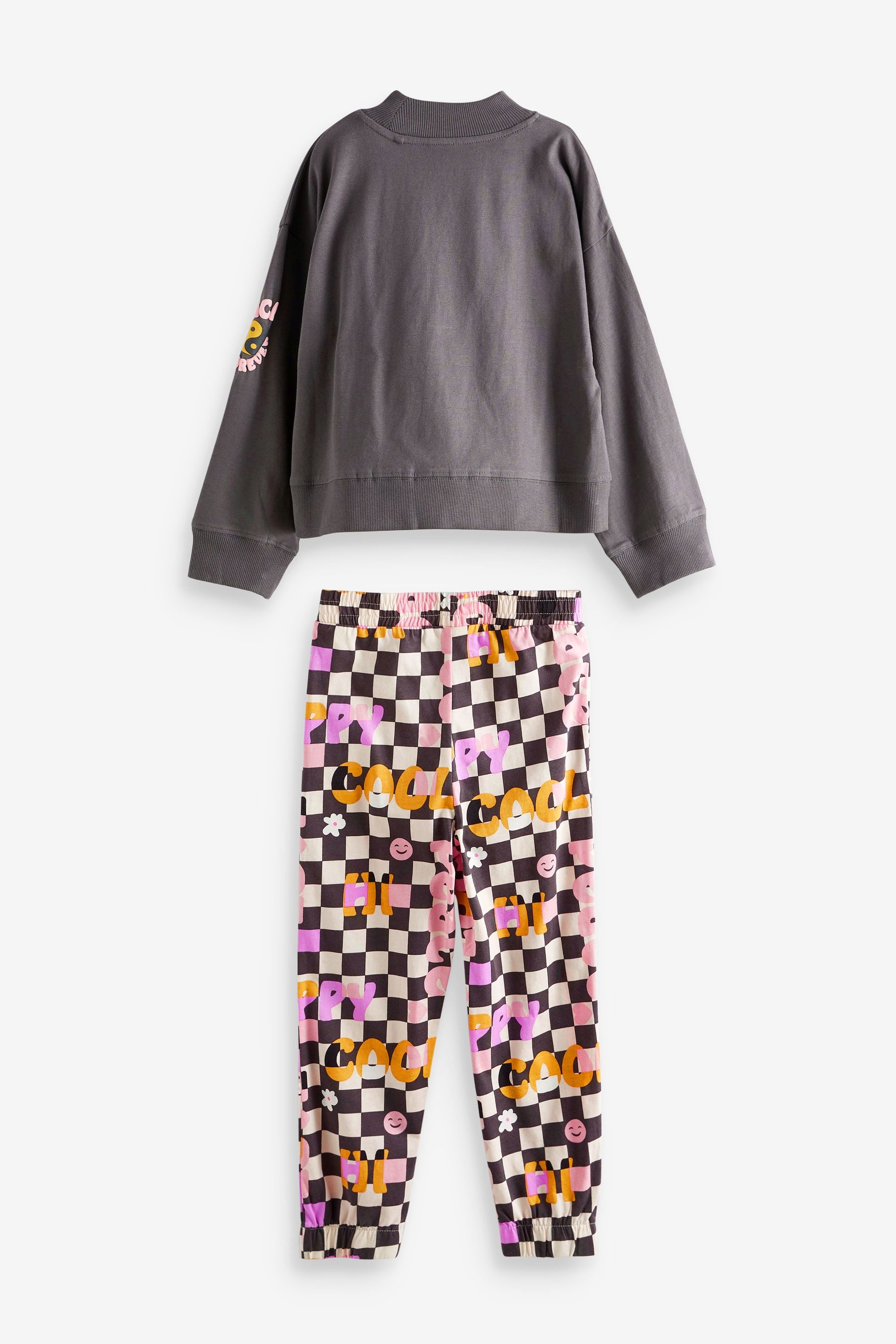 Mono Checkerboard Winter Scene Jogger Pyjamas (3-16yrs)