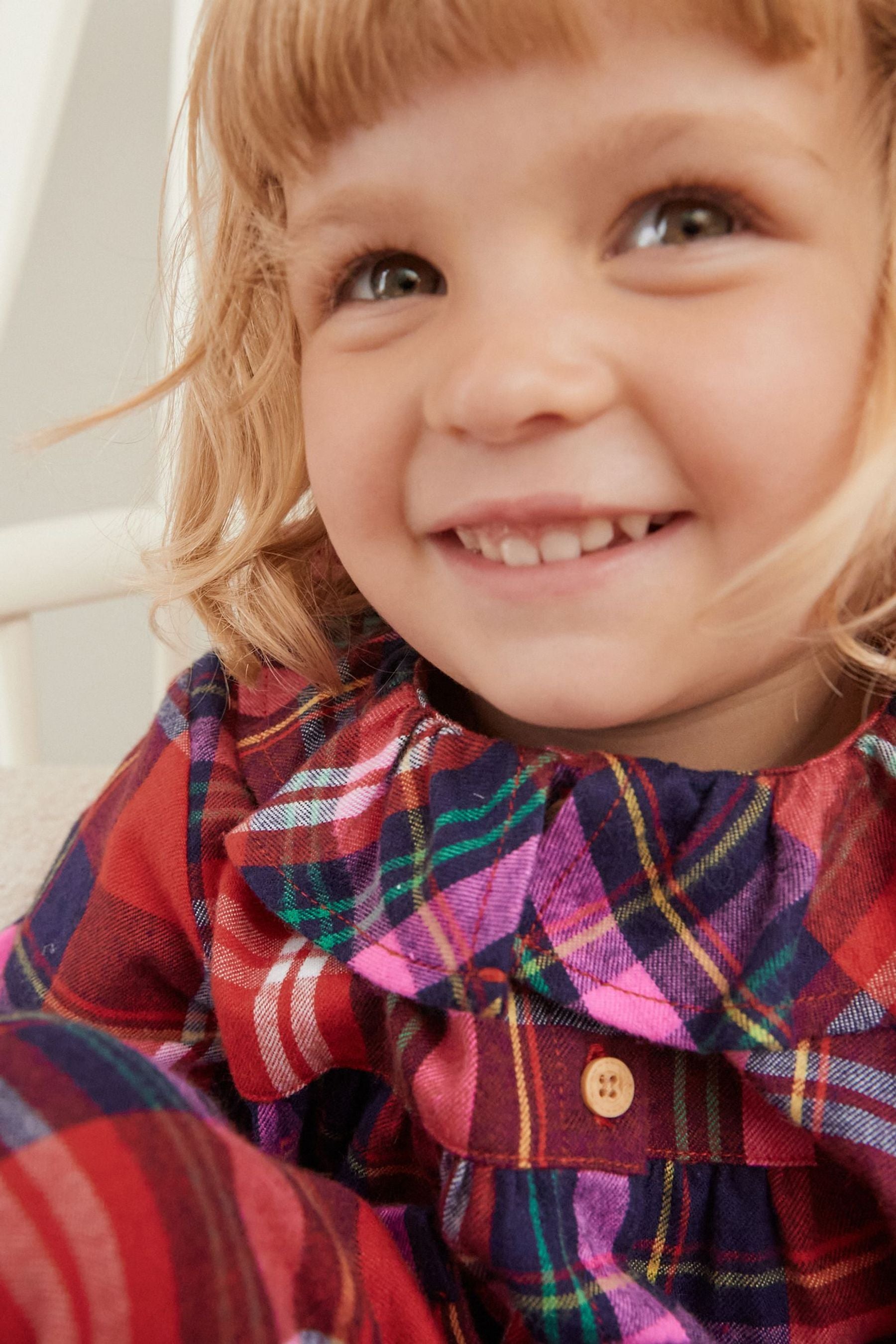 Red Check 1 Pack Button Through Pyjamas (9mths-8yrs)