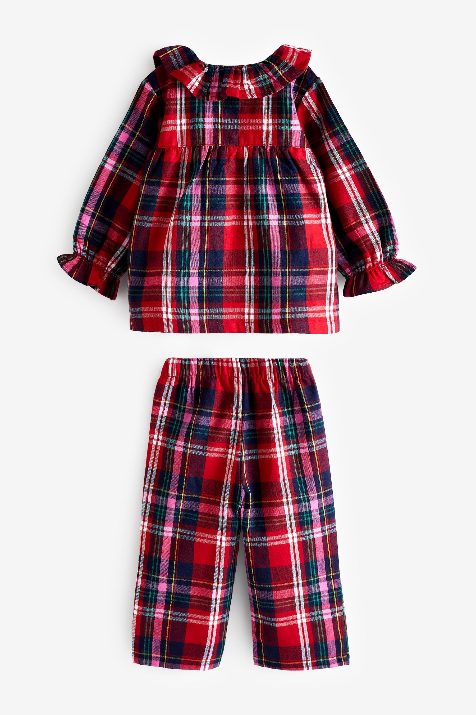 Red Check 1 Pack Button Through Pyjamas (9mths-8yrs)