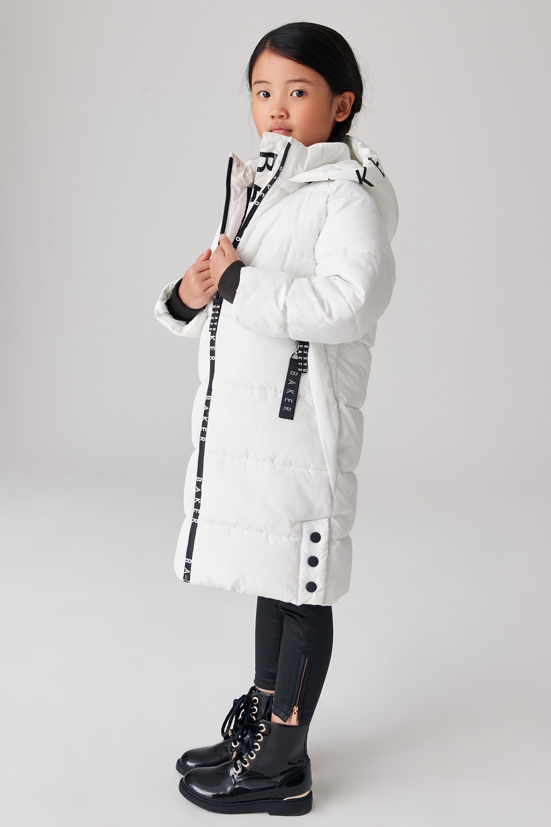 White Baker by Ted Baker Longline Shower Resistant Coat