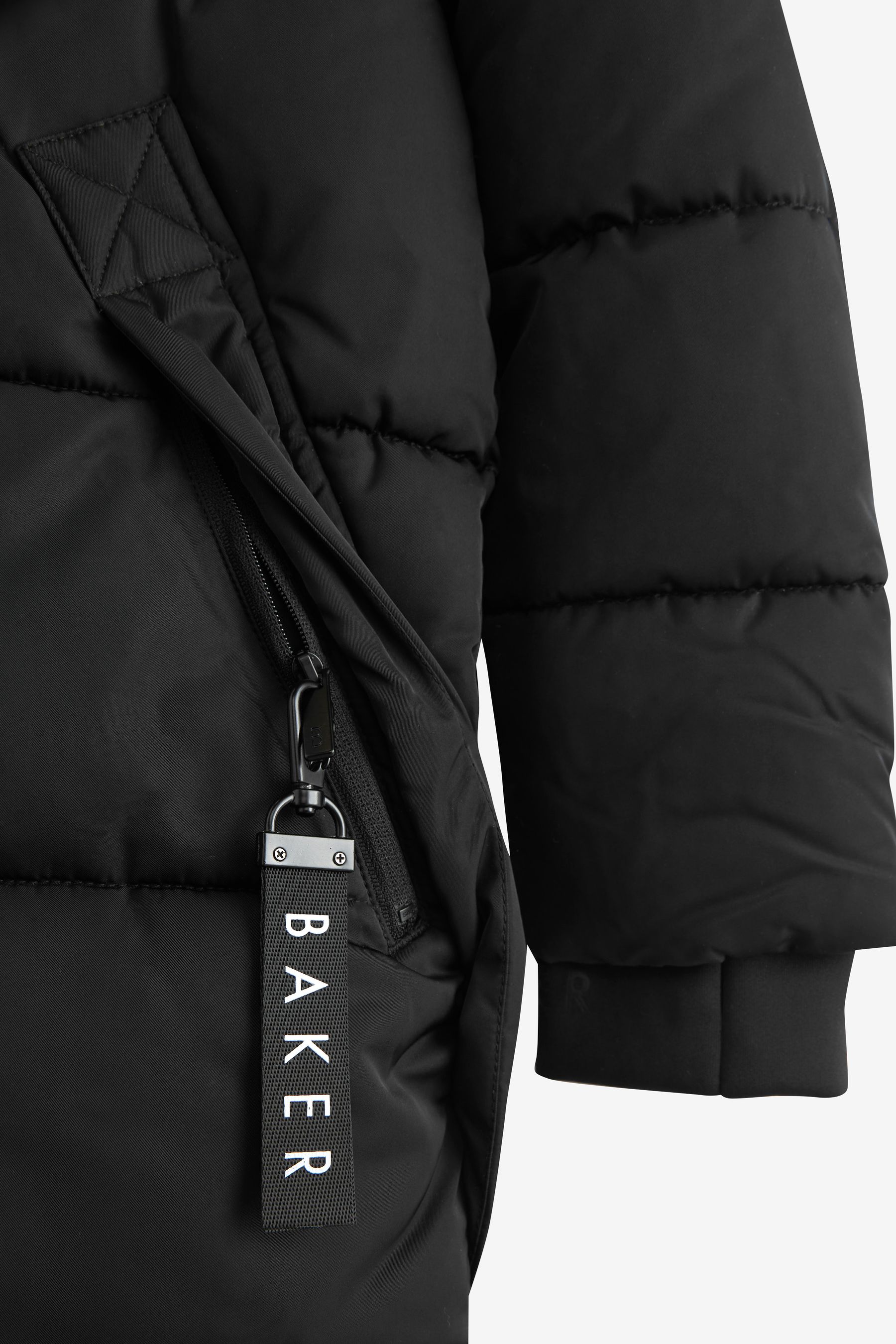 Black Baker by Ted Baker Black Longline Padded Coat