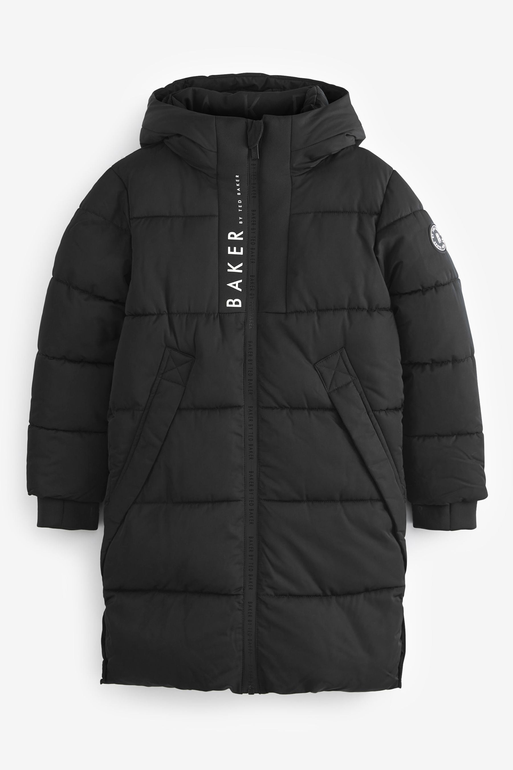 Black Baker by Ted Baker Black Longline Padded Coat