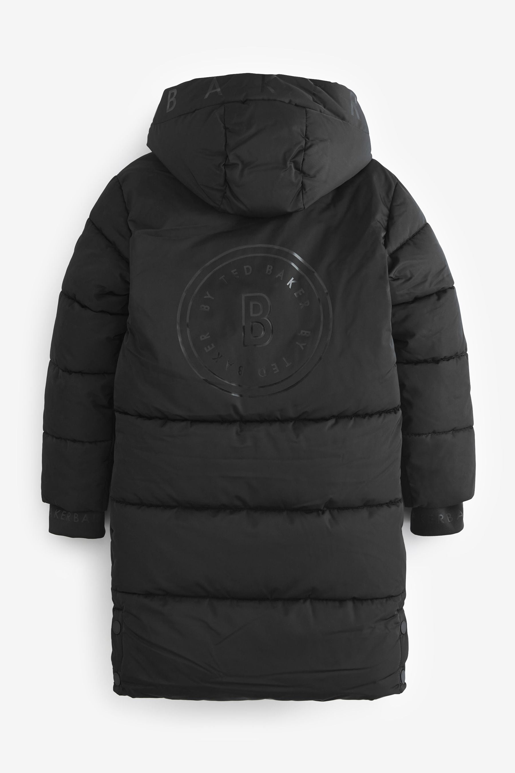 Black Baker by Ted Baker Black Longline Padded Coat