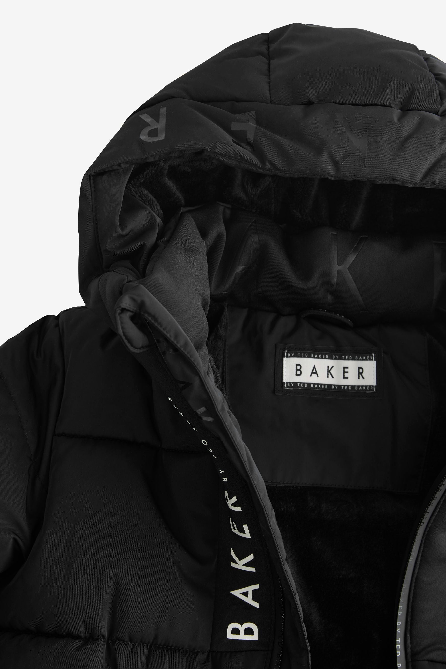 Black Baker by Ted Baker Black Longline Padded Coat