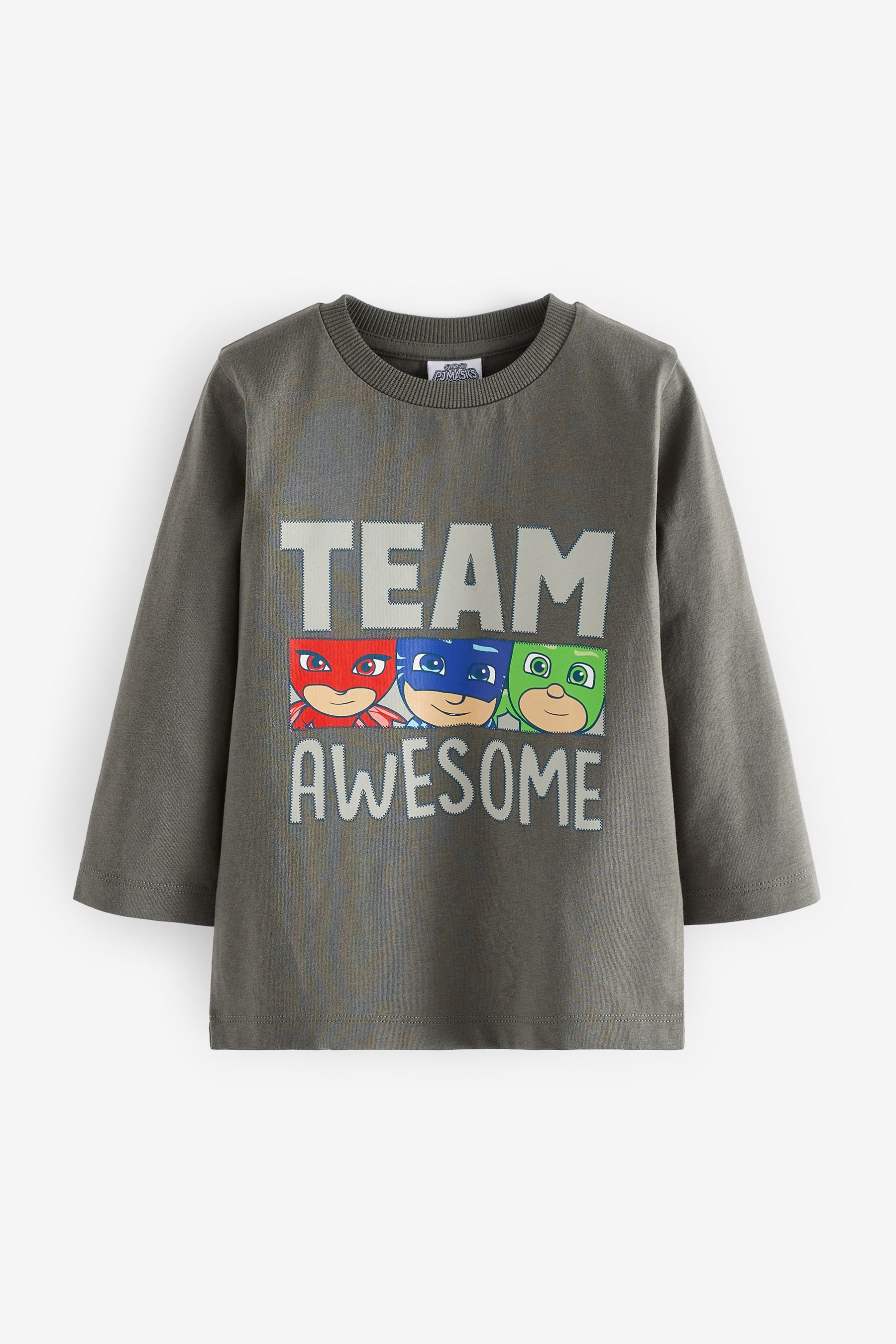 Charcoal Grey PJ Masks Long Sleeve T-Shirt (3mths-8yrs)