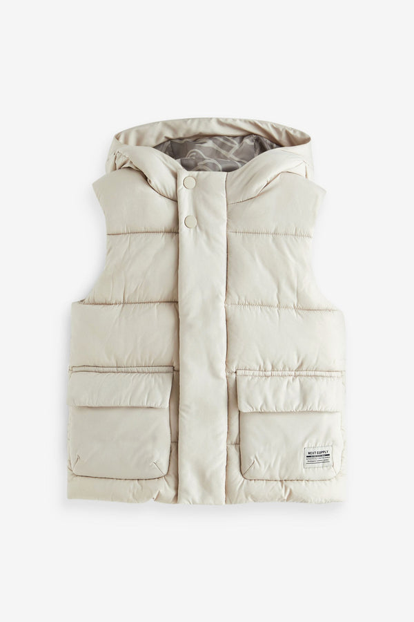 Grey Hooded Gilet (3mths-7yrs)