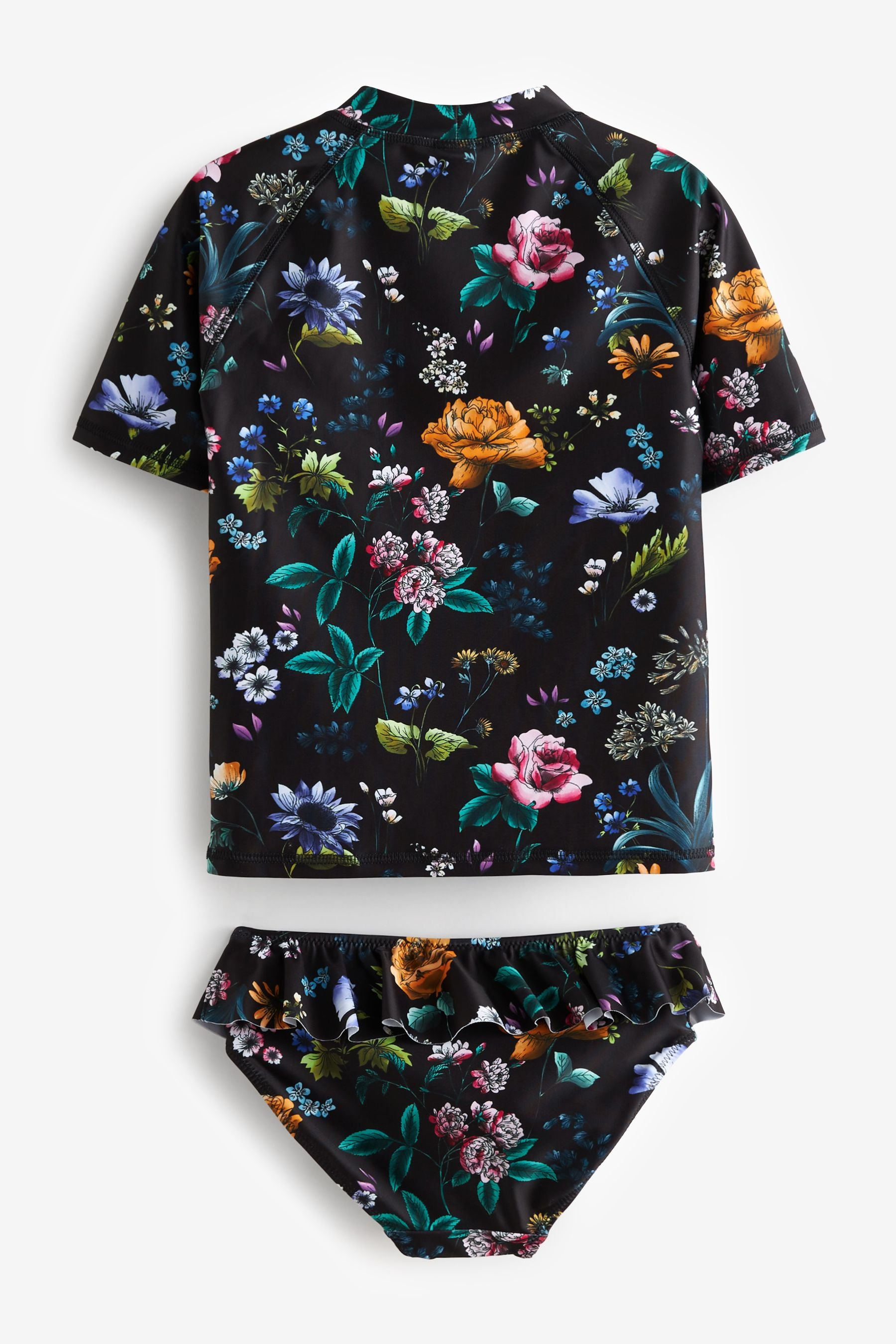 Black Floral 2 Piece Sunsafe Set (3-16yrs)