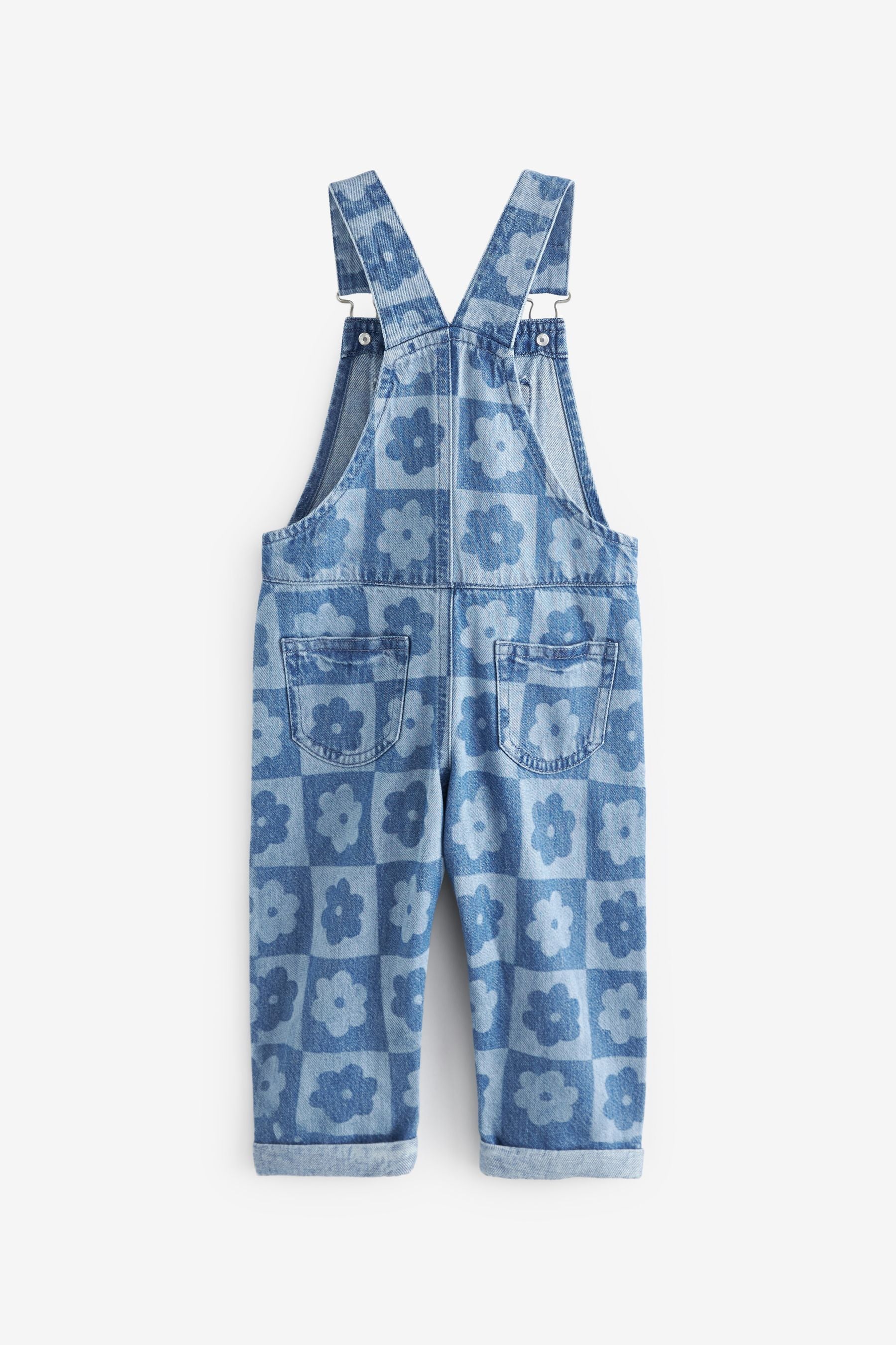 Denim Checkerboard Dungarees (3mths-7yrs)